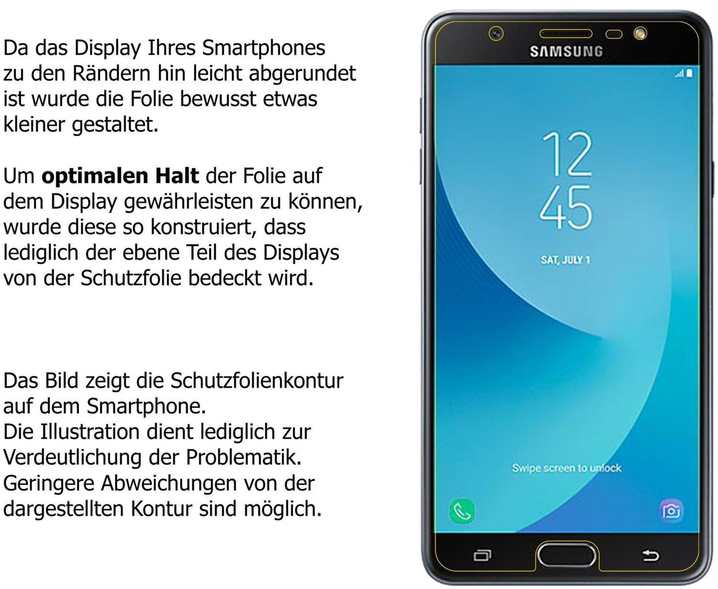 Blickschutzfolie für Samsung Galaxy J7 Max matt Sc (5)