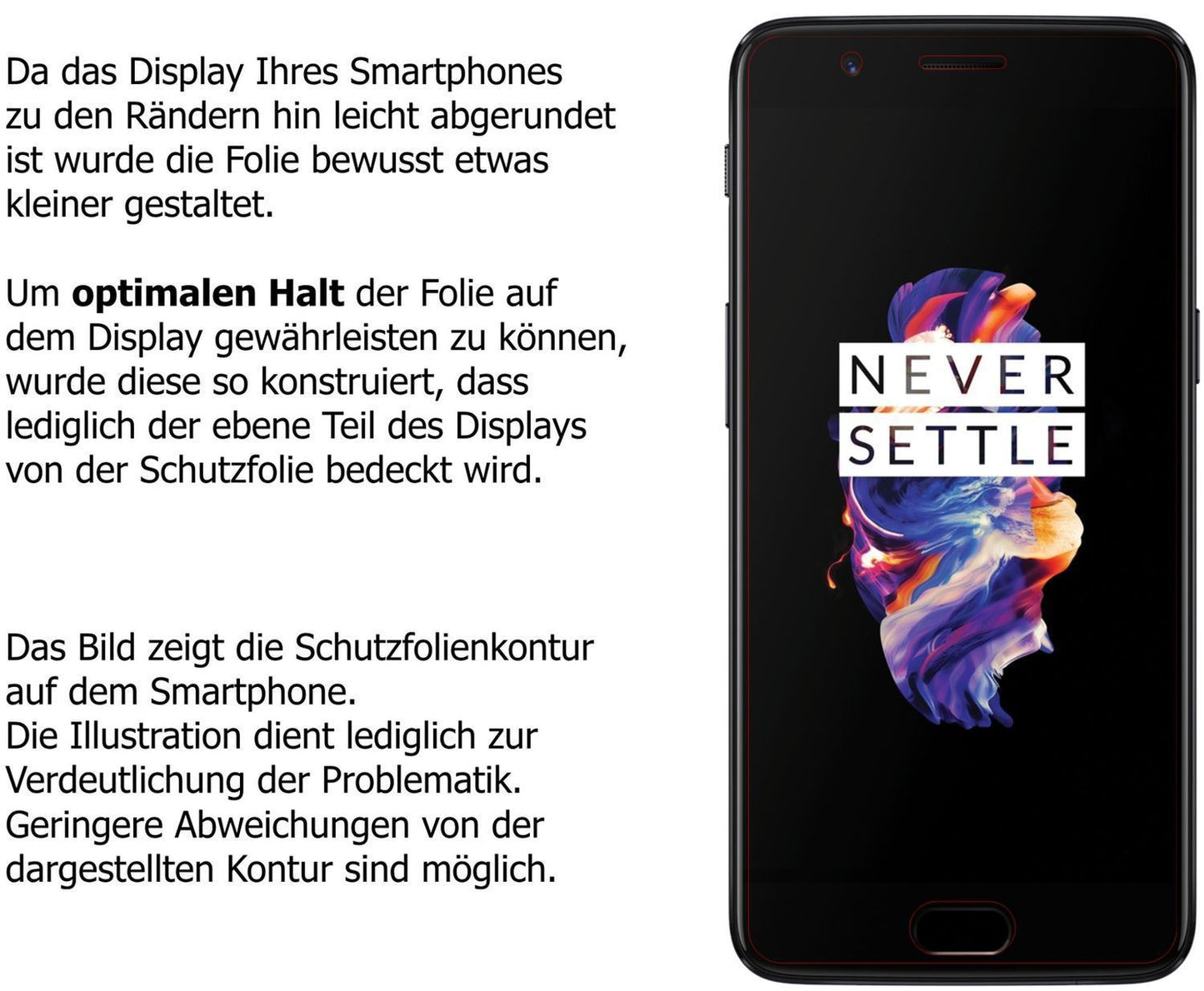 Blickschutzfolie für OnePlus 5 matt Schutzfolie Pr (5)