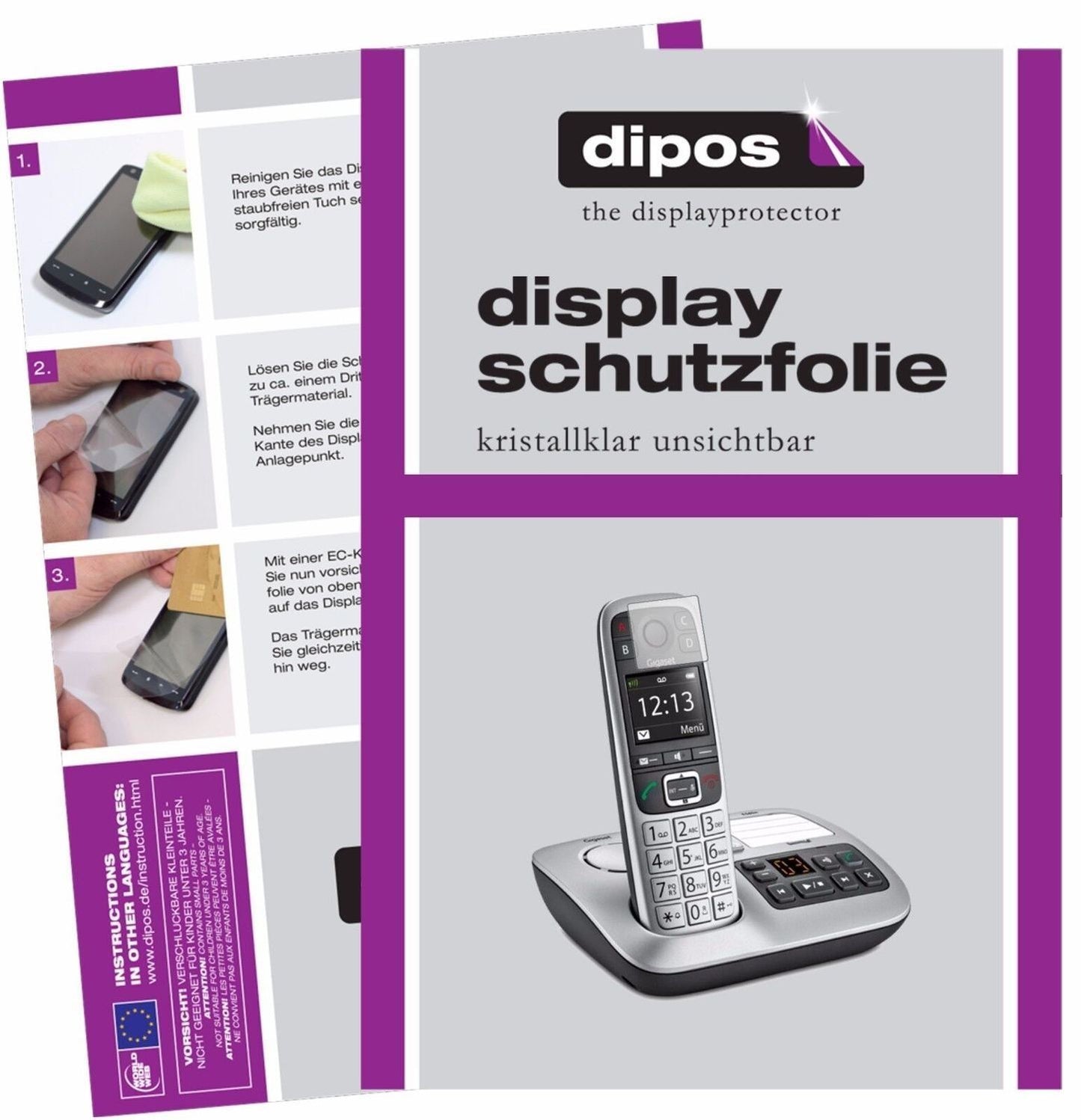 6x Schutzfolie klar für Gigaset E560A Plus Display (1)