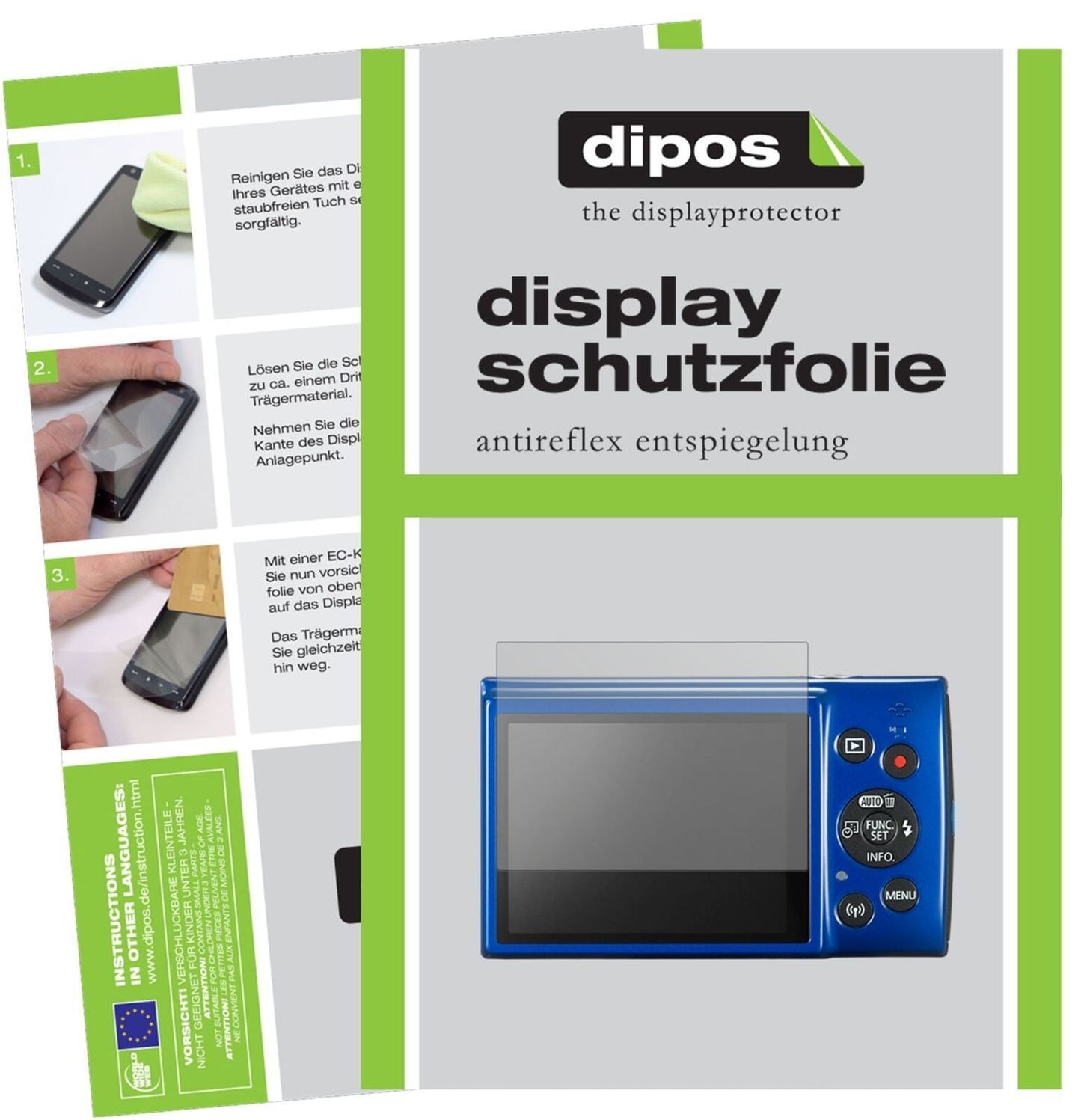 6x Schutzfolie matt für Canon IXUS 190 Display-Sch (1)