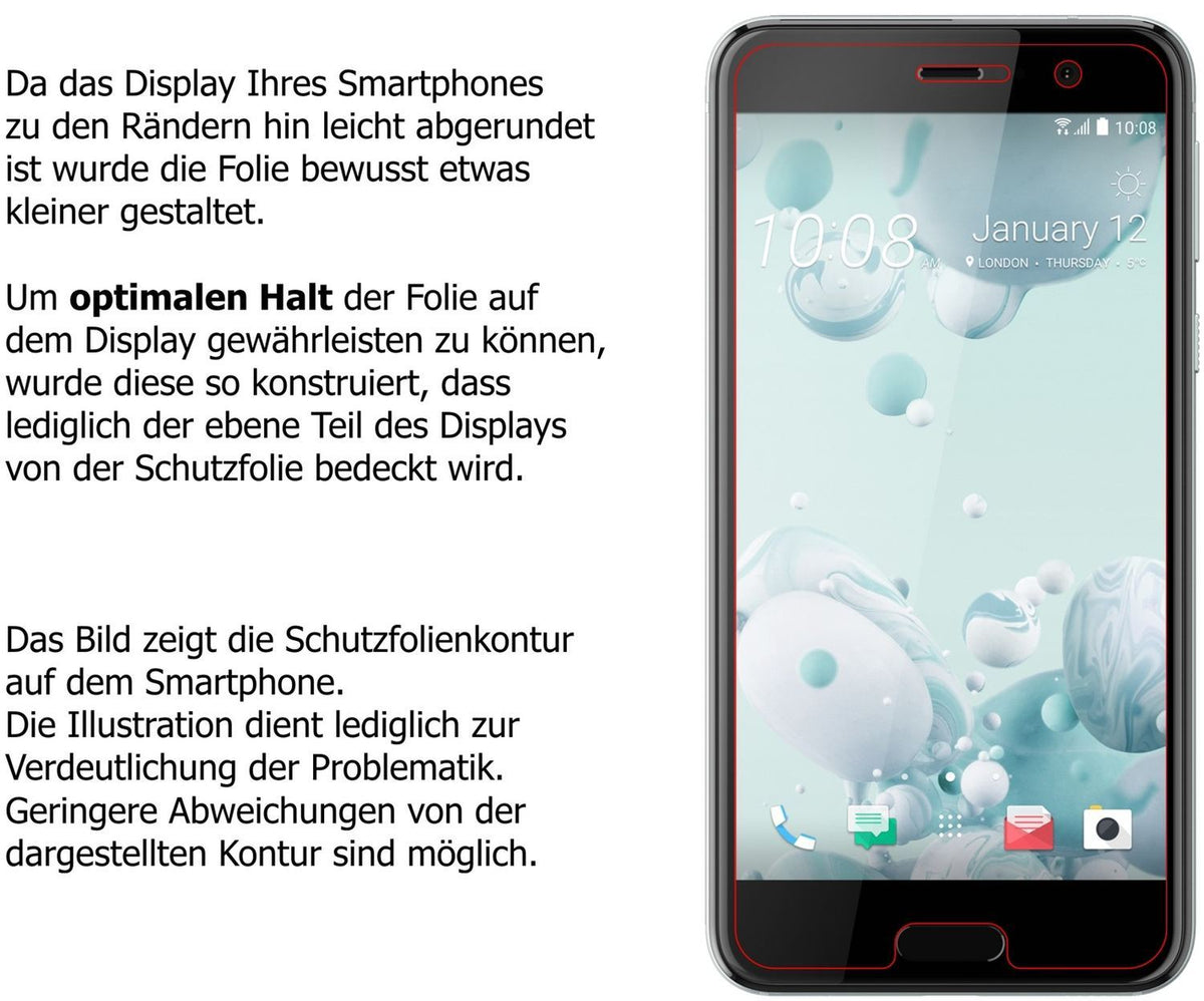 6x Schutzfolie matt für HTC U Play Display-Schutzf (6)