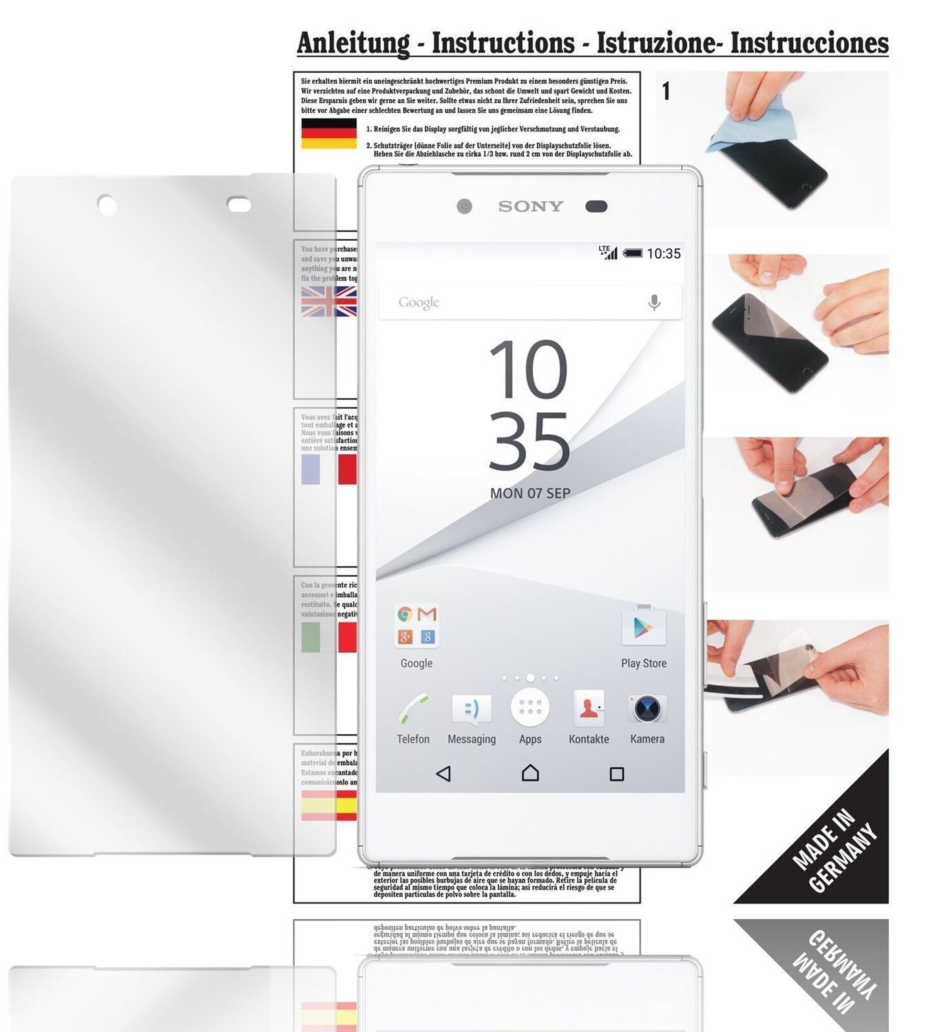 6x Schutzfolie klar für Xperia Z5 Sony Display-Sch (1)