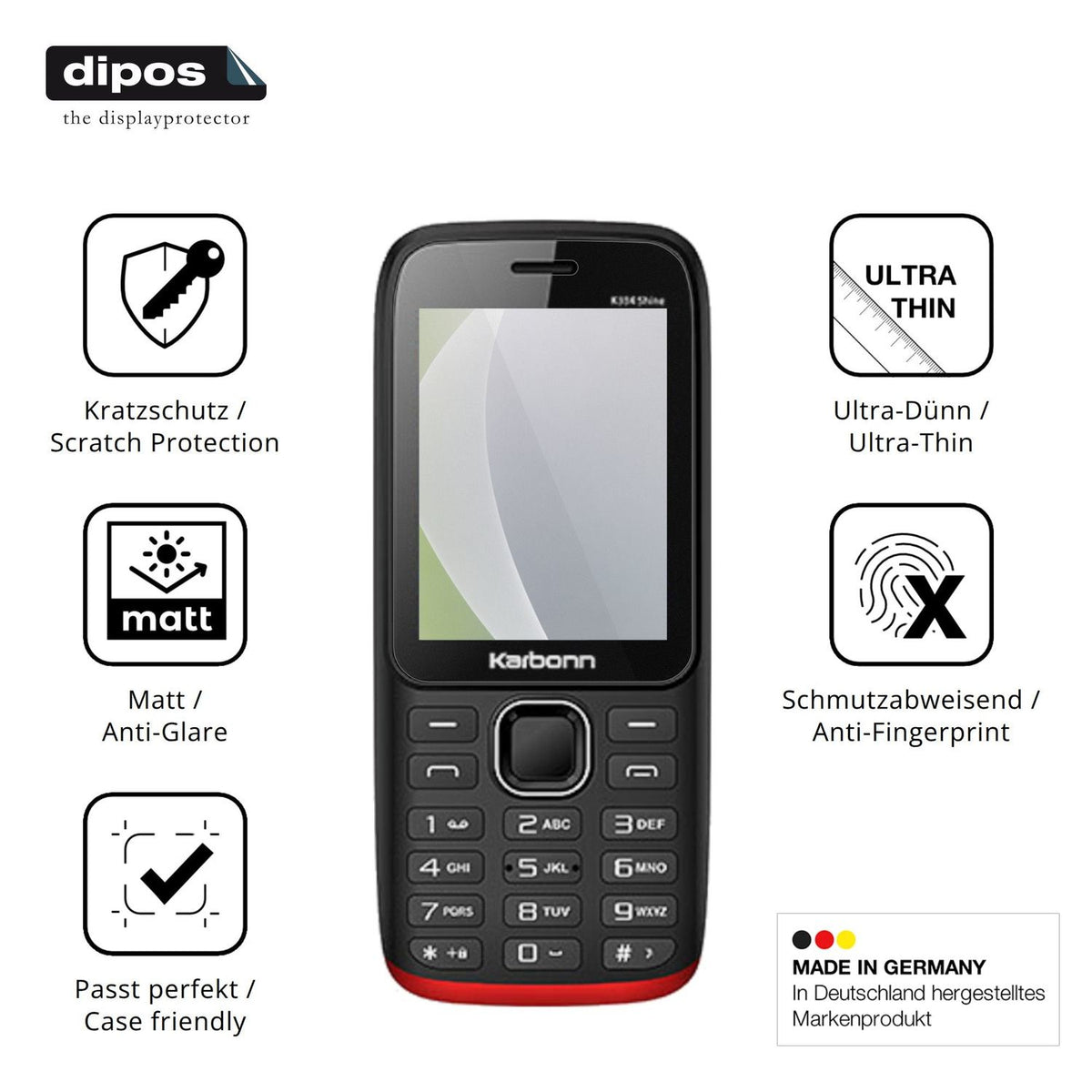 4x Screen Protector for Karbonn K334 Shine Protection Anti Glare dipos