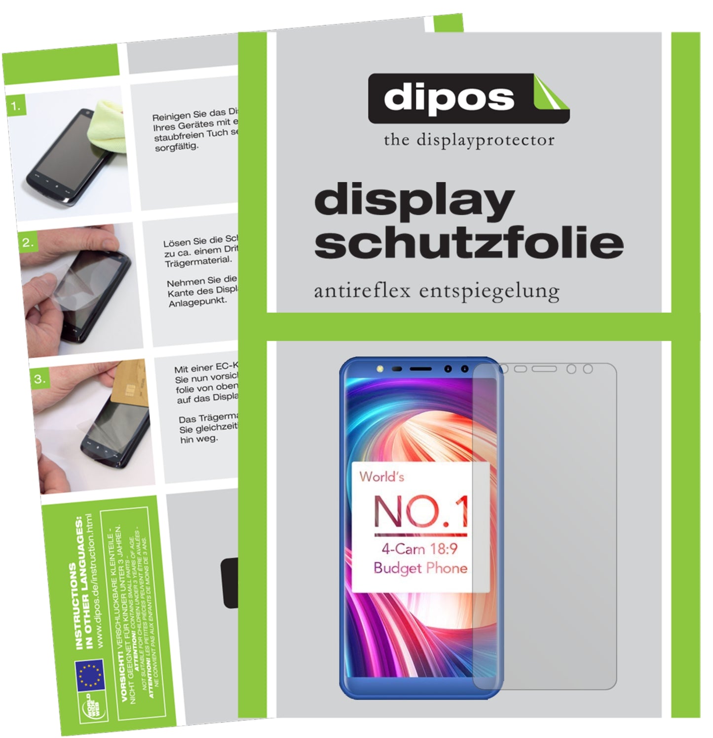 Mattes Panzerglas: Entspiegelte, dünne Folie, Fingerabdruckresistenz und Bildschirmschutz für Leagoo-M9