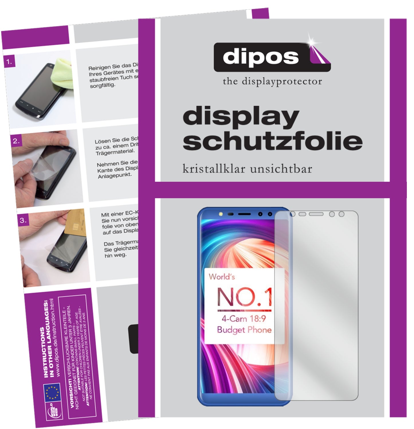 Kristallklare, dünne Schutzfolie: Kratzfest & passgenau für Leagoo-M9