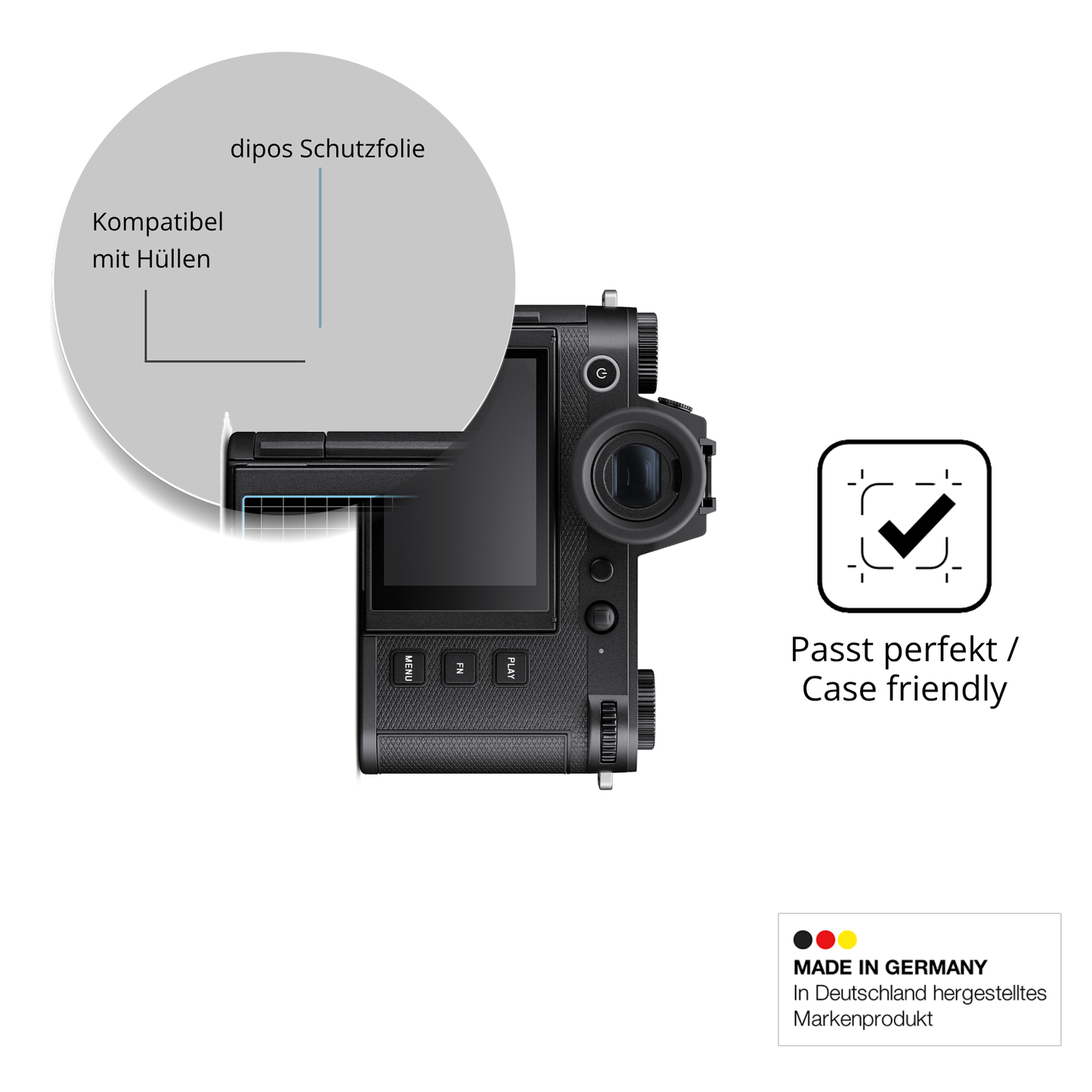 4x Schutzfolie klar für Leica SL3 Display-Schutzfolie