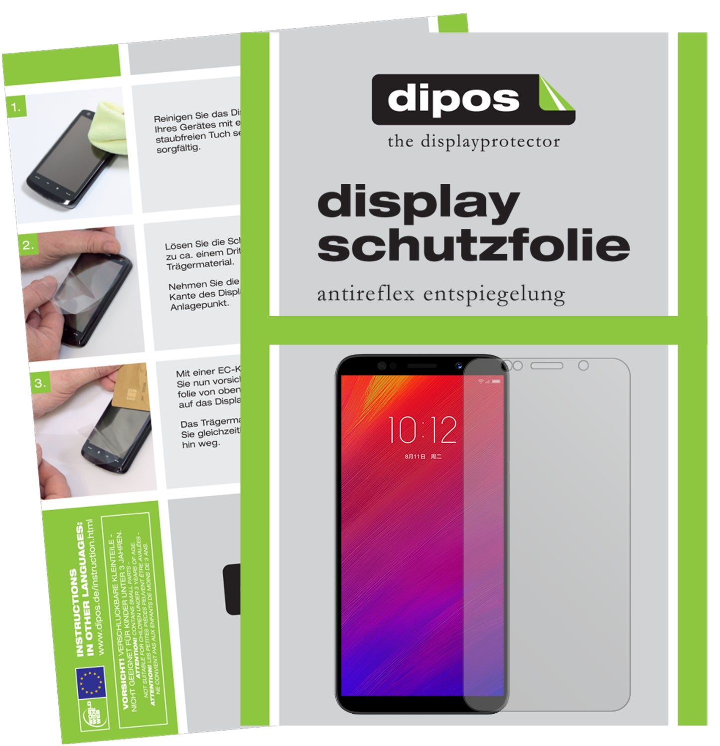 Mattes Panzerglas: Entspiegelte, dünne Folie, Fingerabdruckresistenz und Bildschirmschutz für Lenovo-A5