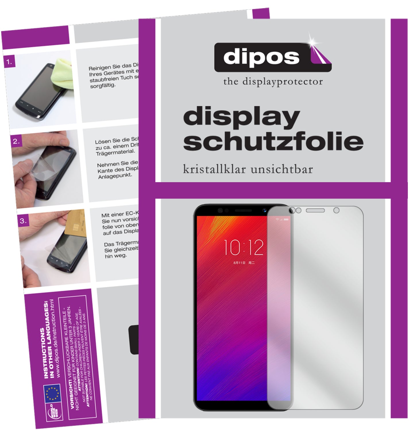 Kristallklare, dünne Schutzfolie: Kratzfest & passgenau für Lenovo-A5