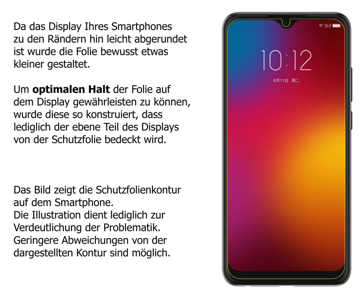 Schutzfolie mit optimaler Passform, zur Verwendung mit Hüllen geeignet