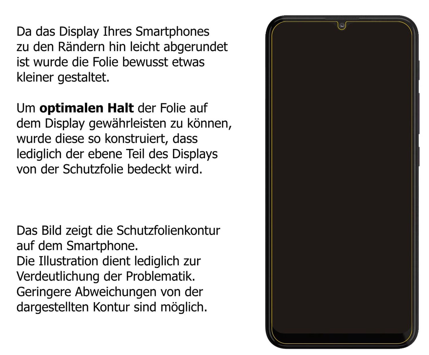 Schutzfolie mit optimaler Passform, zur Verwendung mit Hüllen geeignet