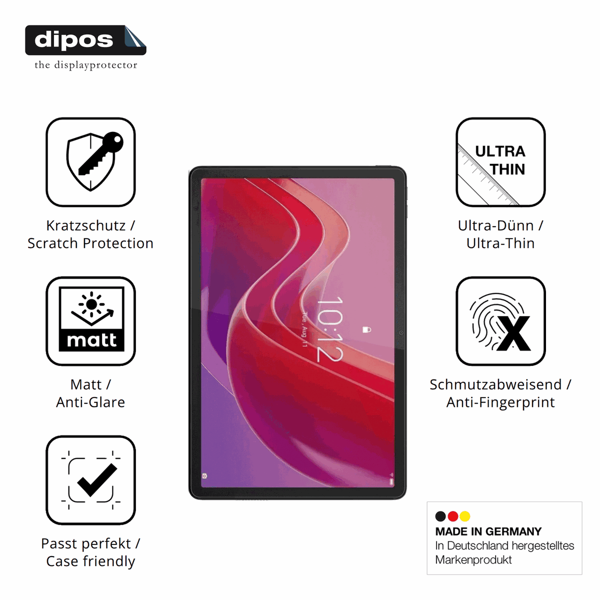 Displayschutz hergestellt in Deutschland, höchste Qualität made in Germany