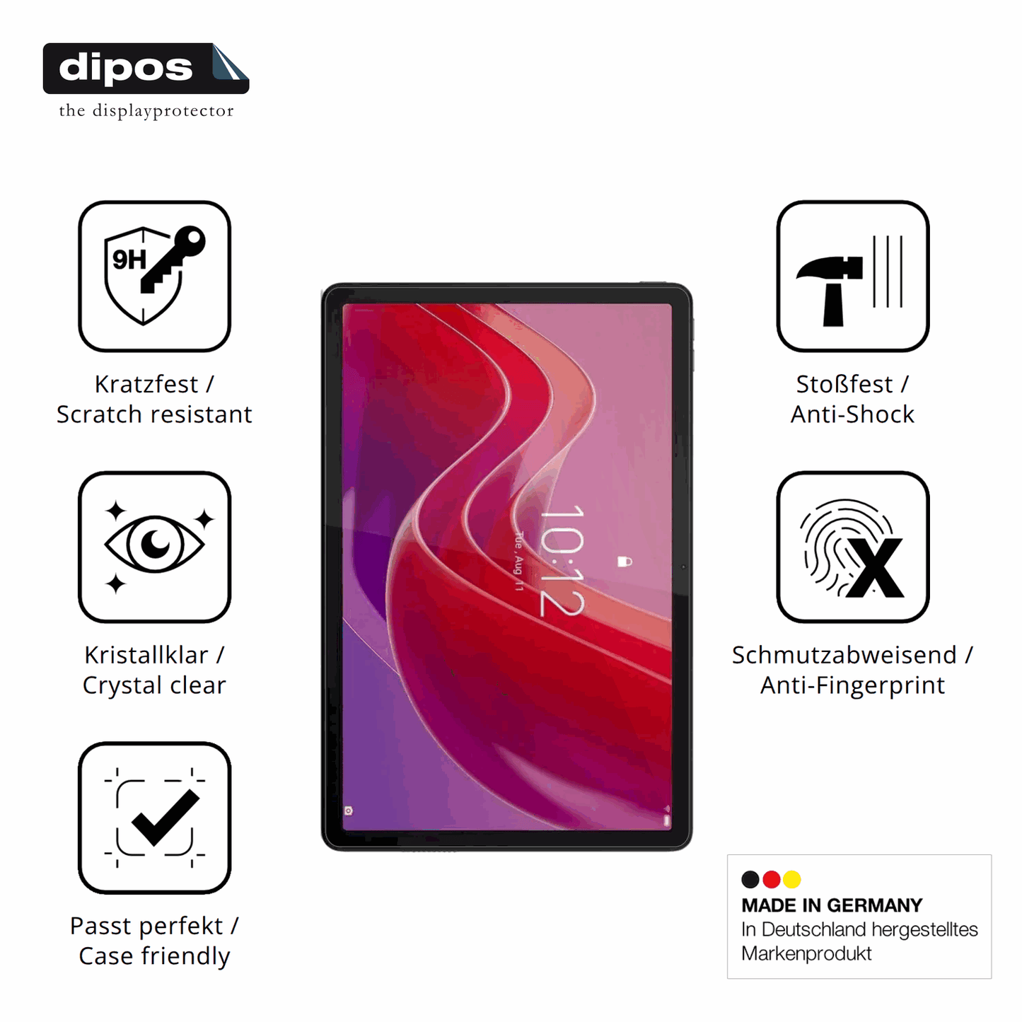 Displayschutz hergestellt in Deutschland, höchste Qualität made in Germany