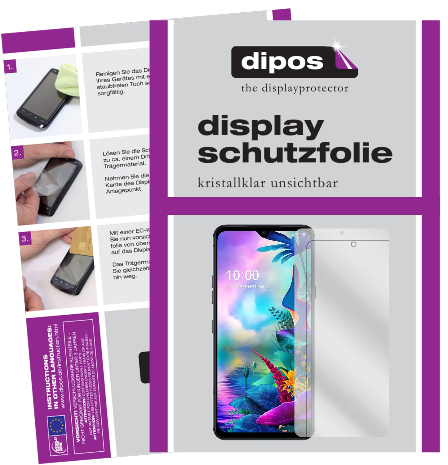Kristallklare, dünne Schutzfolie: Kratzfest & passgenau für LG-G8X ThinQ