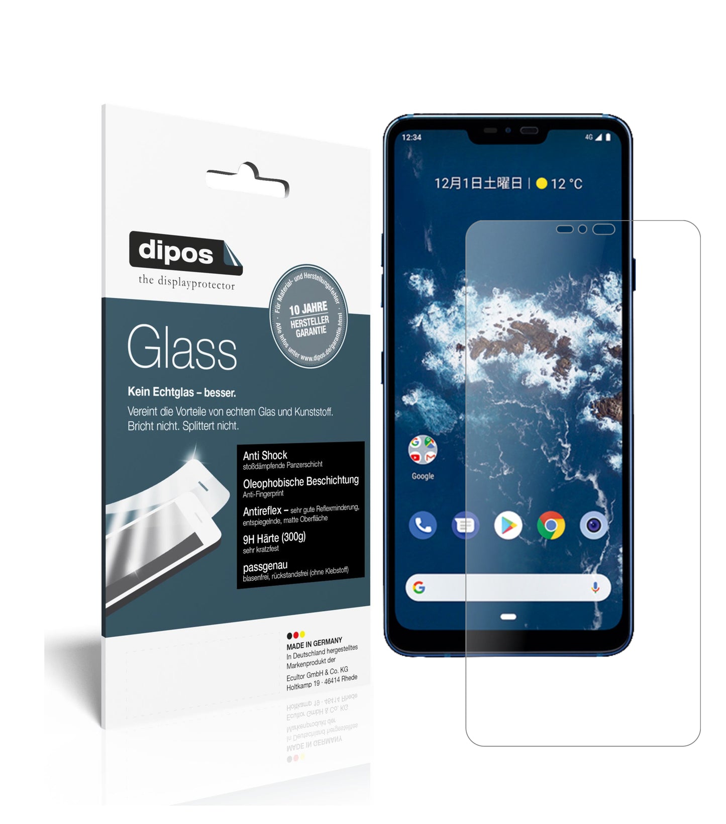 Mattes Panzerglas: Schutz vor Brüchen, Fingerabdrücken und Bildschirmblendung für LG-X5 Android One