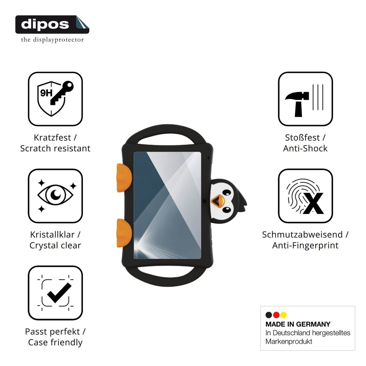 2x Screen Protector for Logicom Logikids 11 Flexible Glass 9H dipos