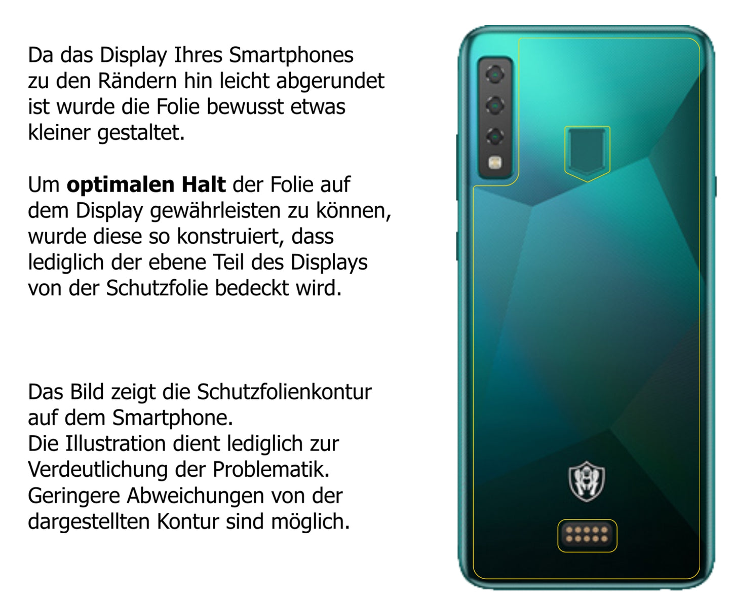 Dünne und klare Folie passend zugeschnitten für HiSense King Kong 6 Rückseite