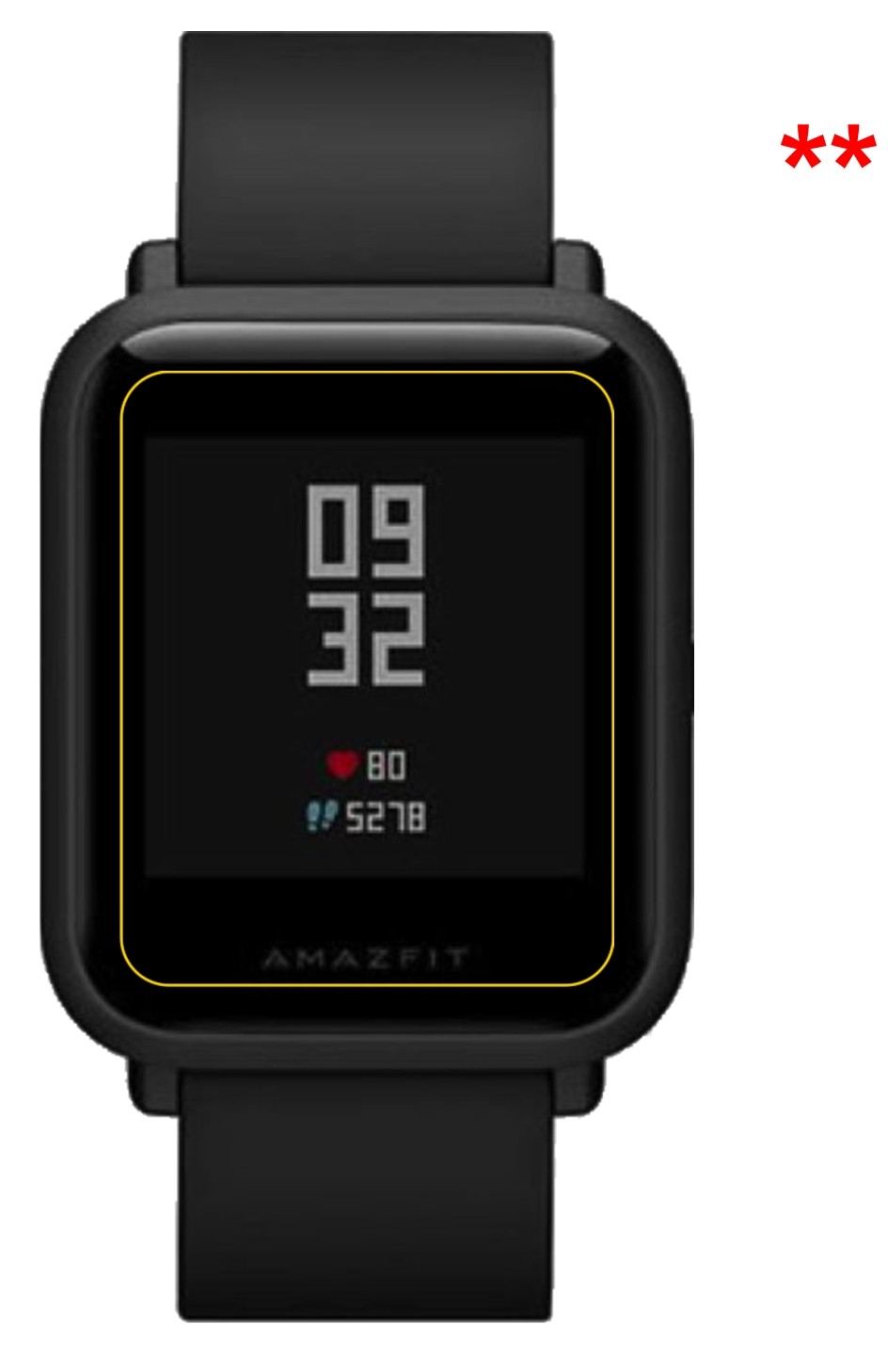 Dünne und klare Folie passend zugeschnitten für Huami Amazfit Bip