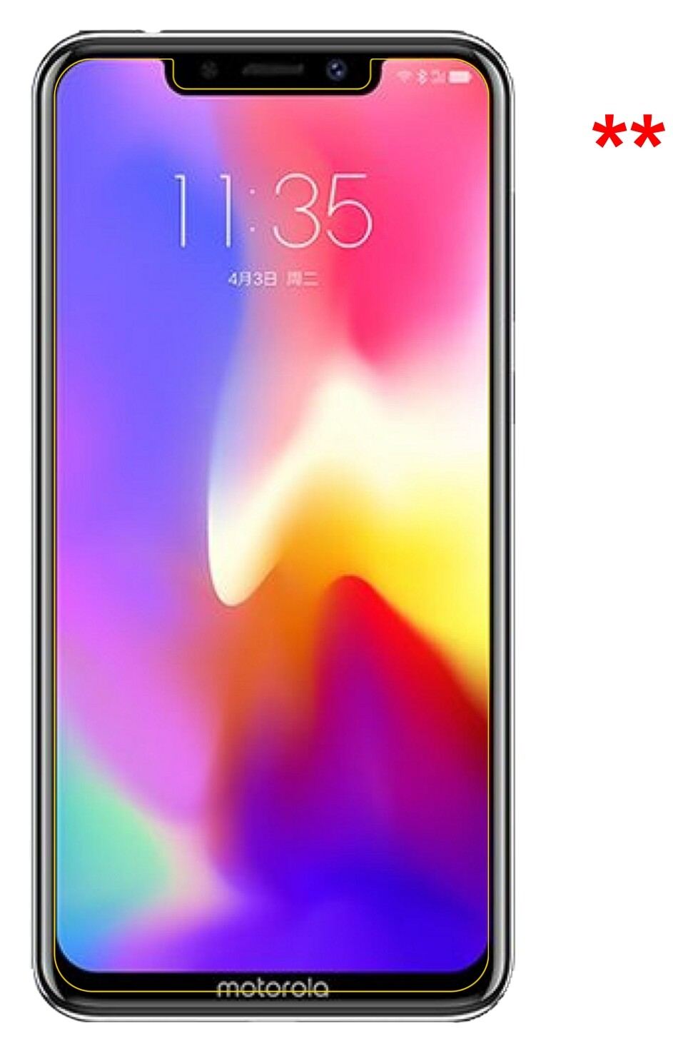 Dünne und klare Folie passend zugeschnitten für Motorola P30