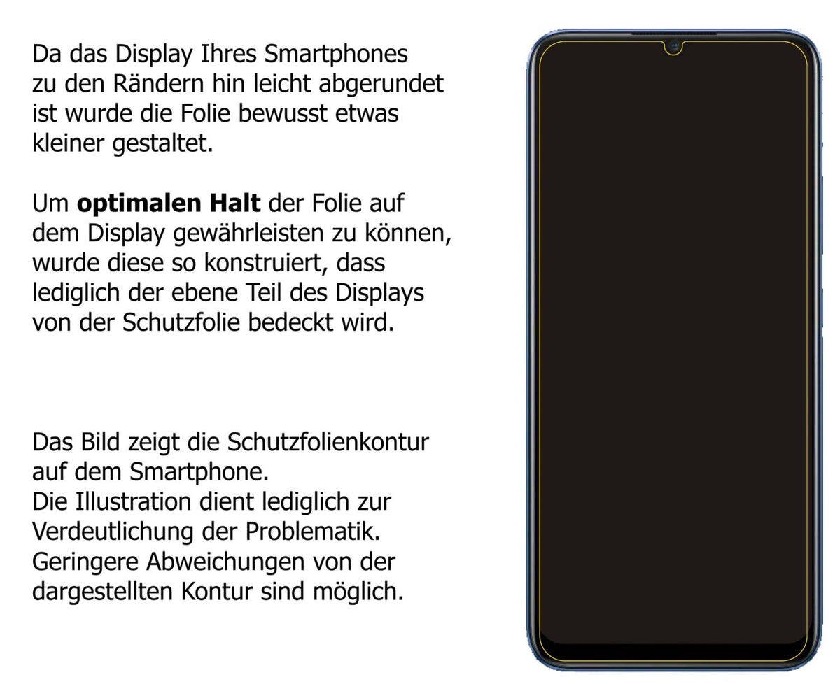 Schutzfolie mit optimaler Passform, zur Verwendung mit Hüllen geeignet