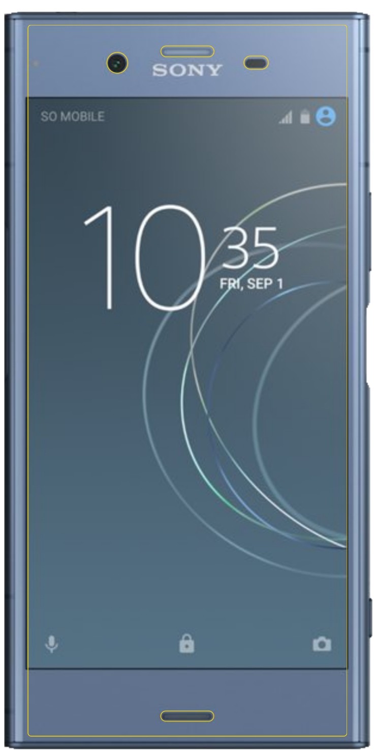 Privatsphäre-Schutz durch Sichtschutz-Folie passend zugeschnitten für Sony Xperia XZ1