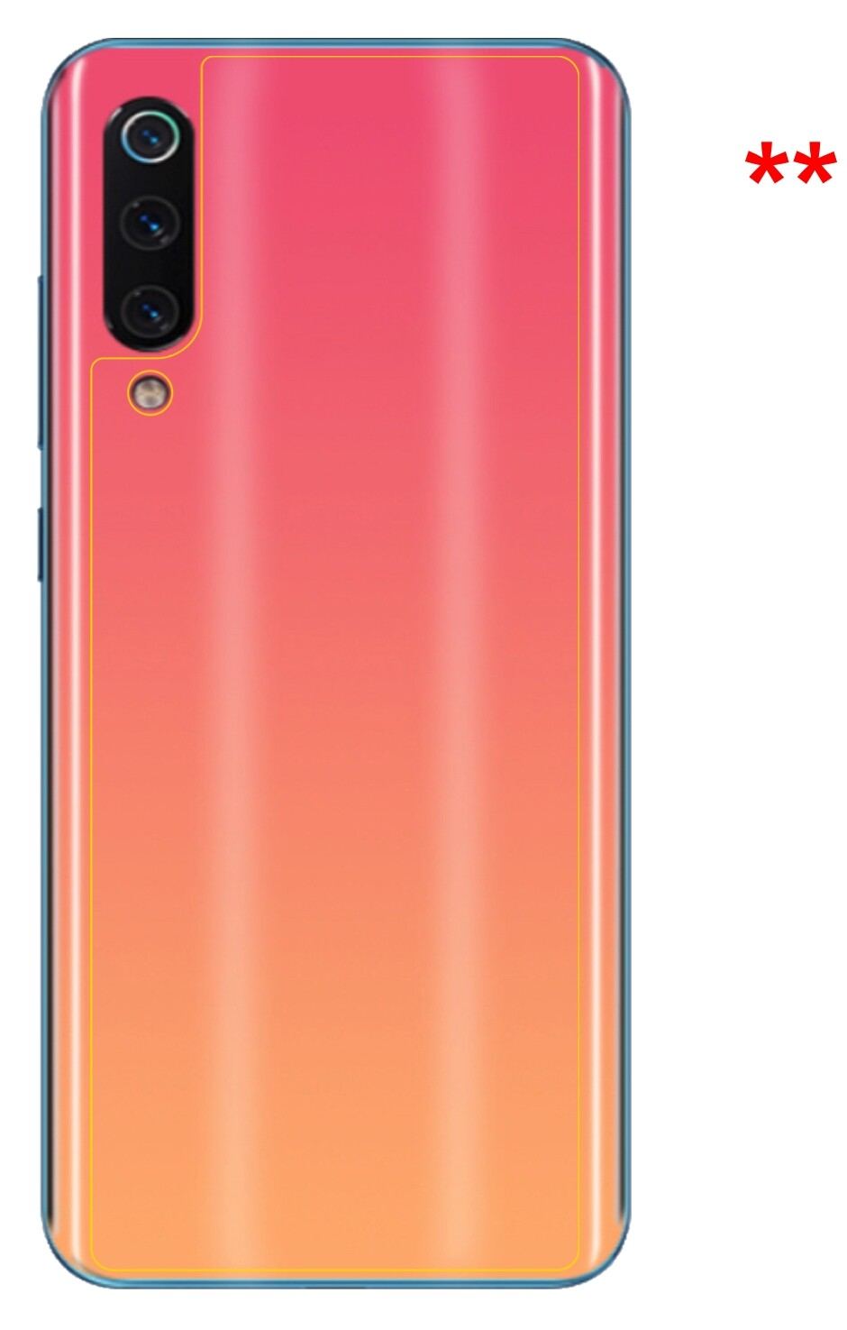 Dünne und klare Folie passend zugeschnitten für Xiaomi Mi 9 SE Rückseite