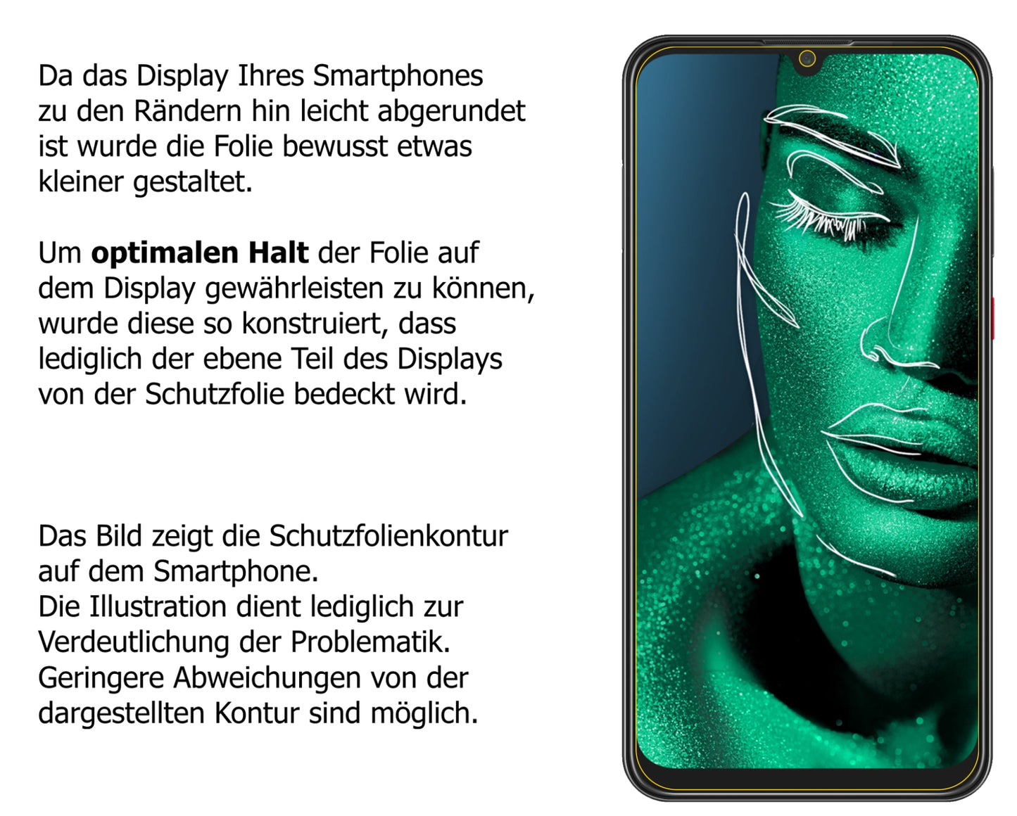 Privatsphäre-Schutz durch Sichtschutz-Folie passend zugeschnitten für ZTE Blade V10