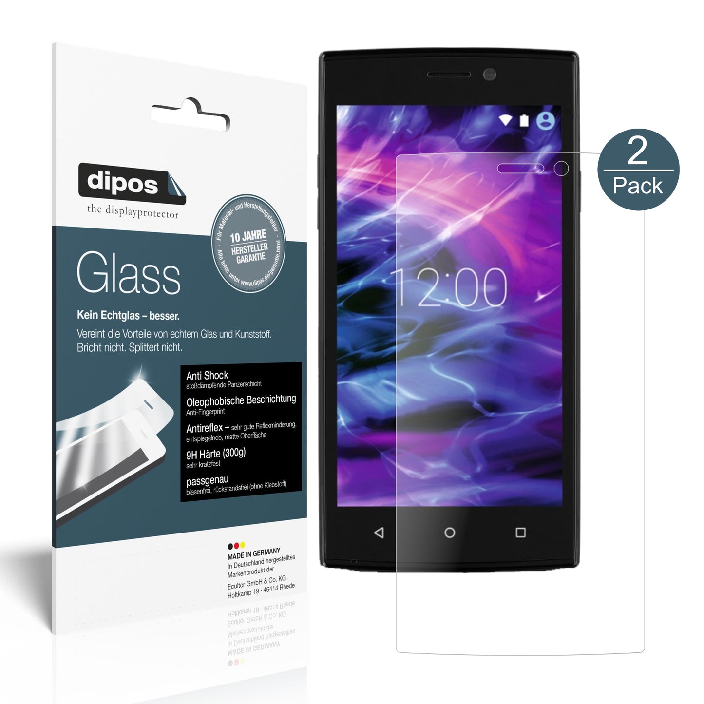 Mattes Panzerglas: Schutz vor Brüchen, Fingerabdrücken und Bildschirmblendung für Medion-Life E5005