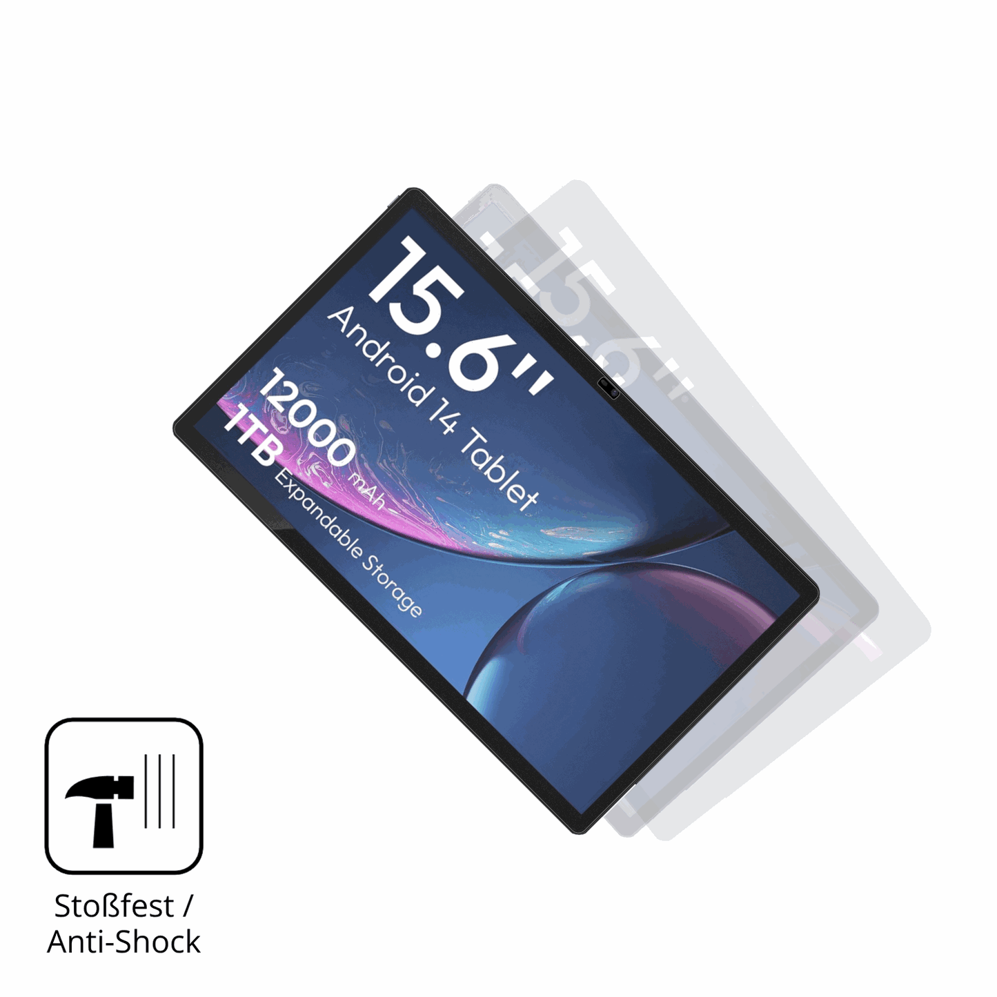 2x Screen Protector for MESWAO 15.6 Zoll matte Flexible Glass 9H dipos