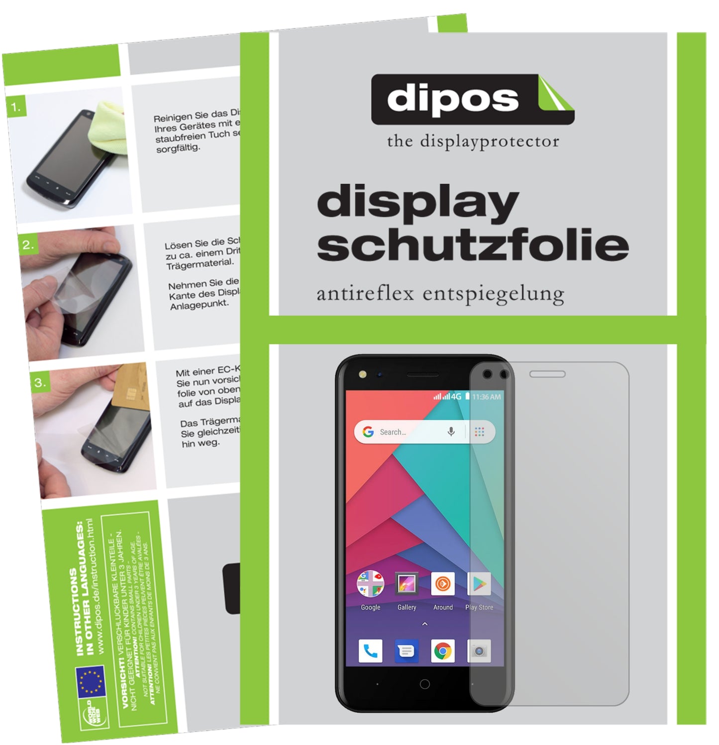 Mattes Panzerglas: Entspiegelte, dünne Folie, Fingerabdruckresistenz und Bildschirmschutz für Micromax-Bharat Go