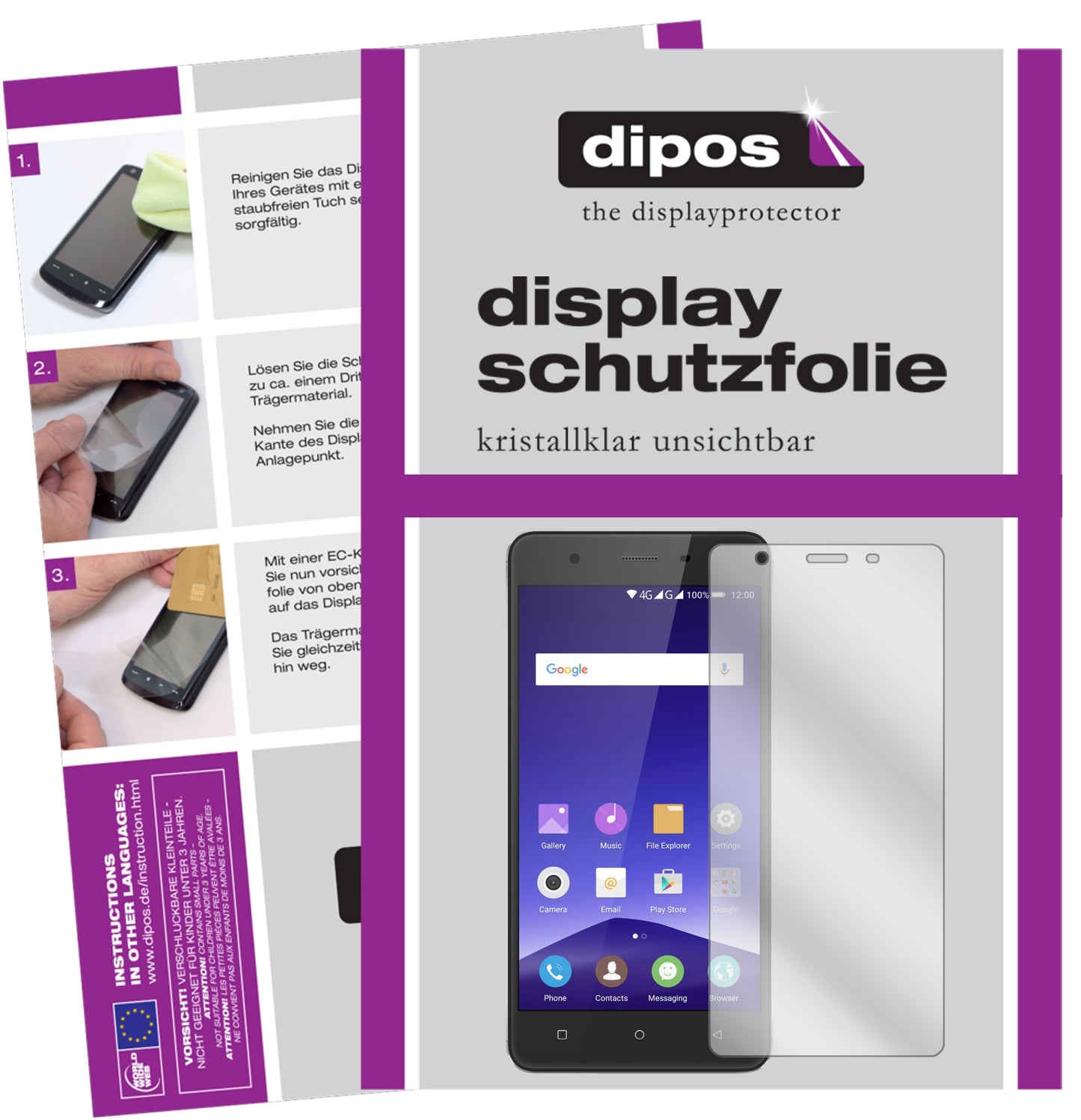 Kristallklare, dünne Schutzfolie: Kratzfest & passgenau für Mobistel-Cynus F10