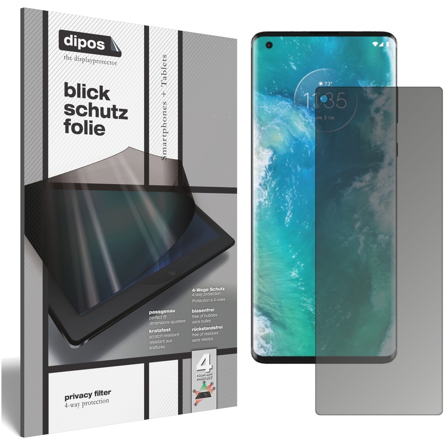 Privacy Filter: 9H Panzerglas mit Blickschutz & einfache Anbringung