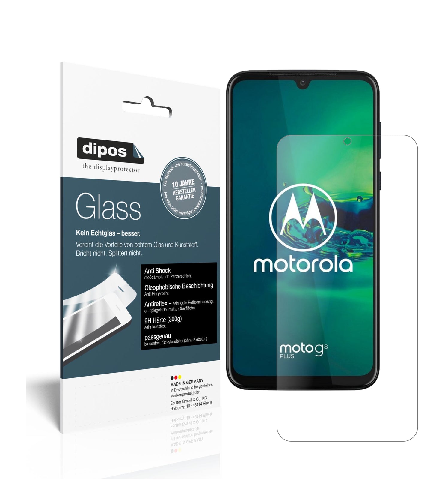 Mattes Panzerglas: Schutz vor Brüchen, Fingerabdrücken und Bildschirmblendung für Motorola-Moto G8 Plus