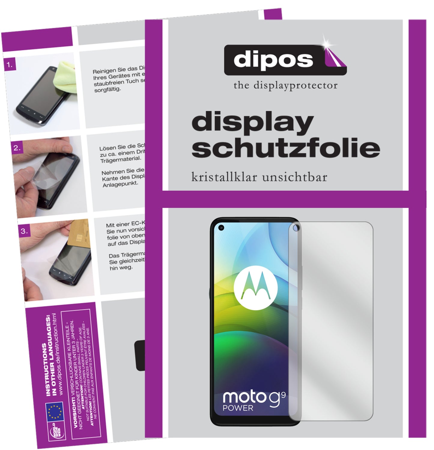 Kristallklare, dünne Schutzfolie: Kratzfest & passgenau für Motorola-Moto G9 Power