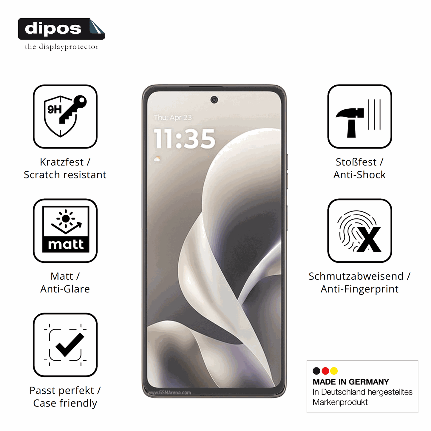 Displayschutz hergestellt in Deutschland, höchste Qualität made in Germany