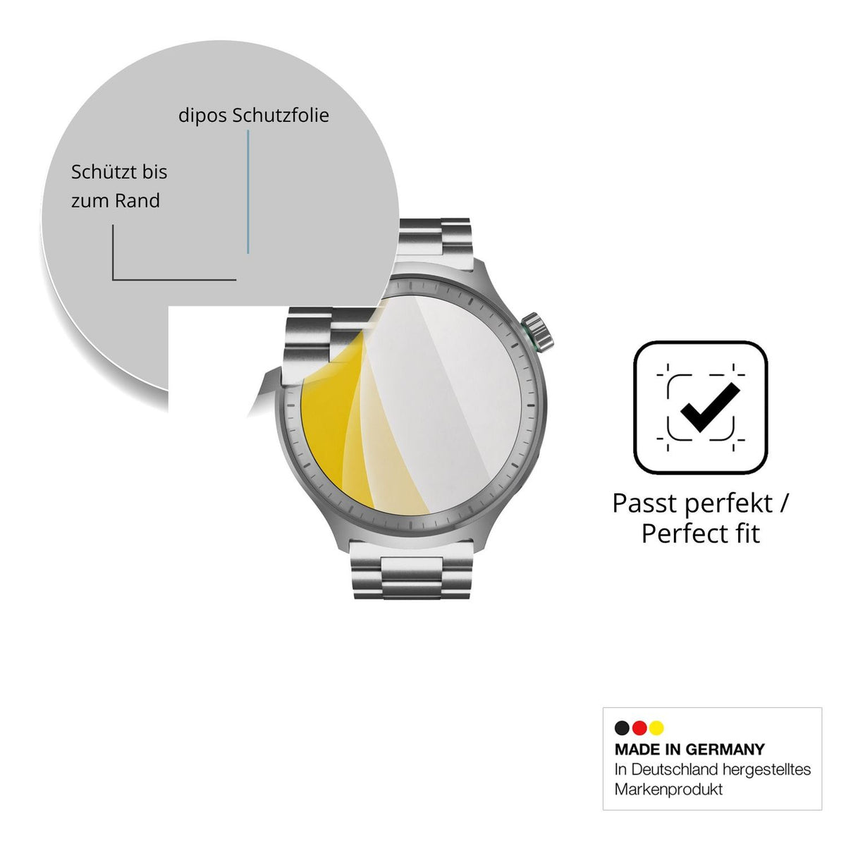 2x Screen Protector for Motorola Moto Watch Premium Protective Film covers 100%