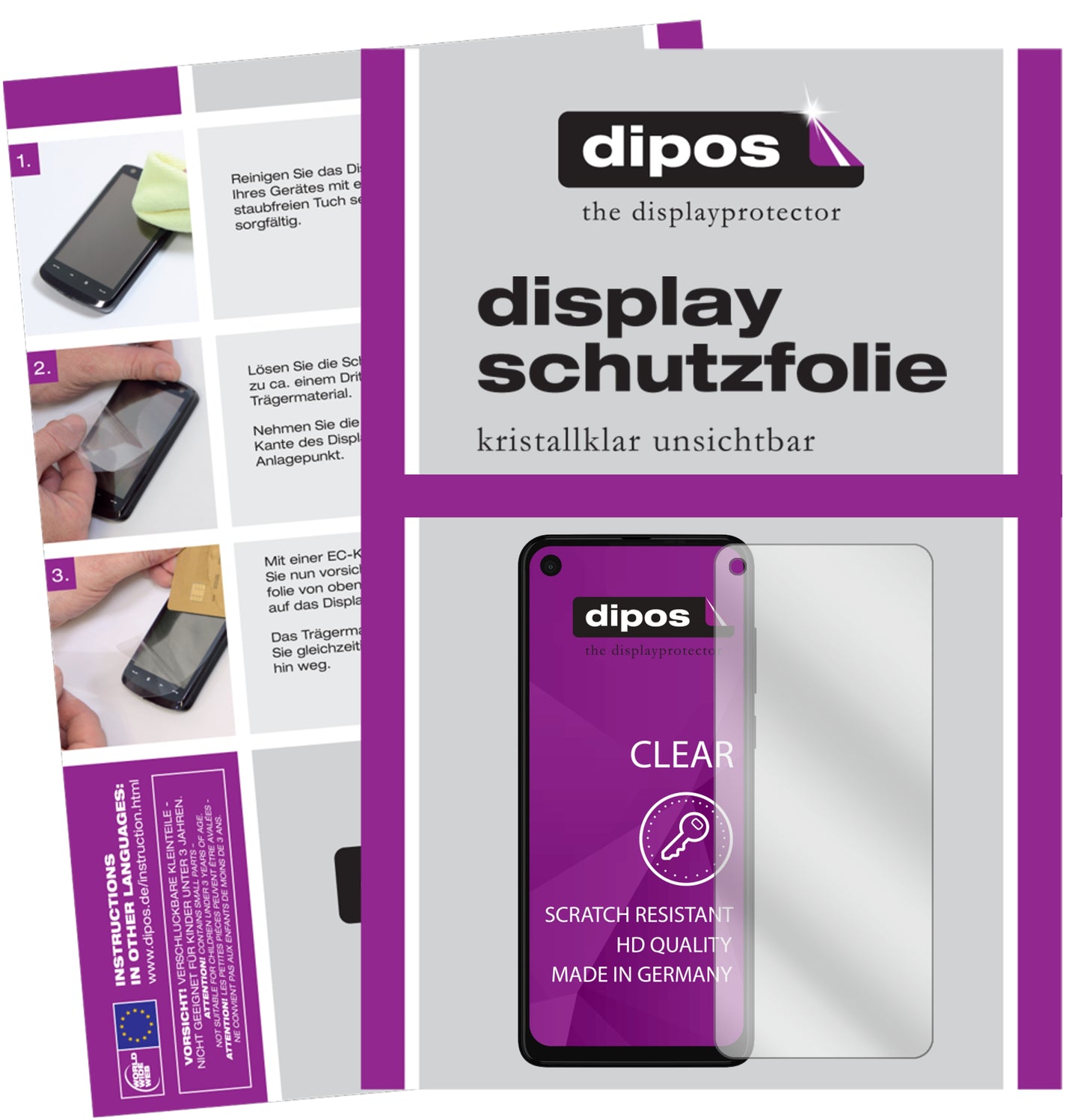 Kristallklare, dünne Schutzfolie: Kratzfest & passgenau für Motorola-One Vision
