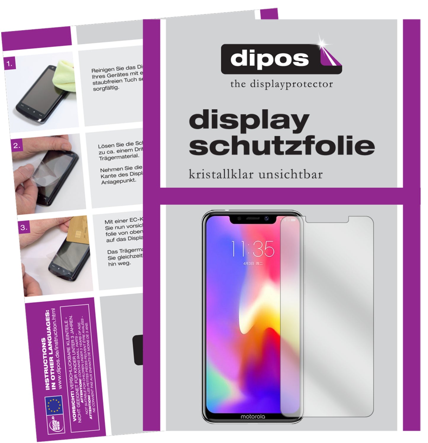 Kristallklare, dünne Schutzfolie: Kratzfest & passgenau für Motorola-P30