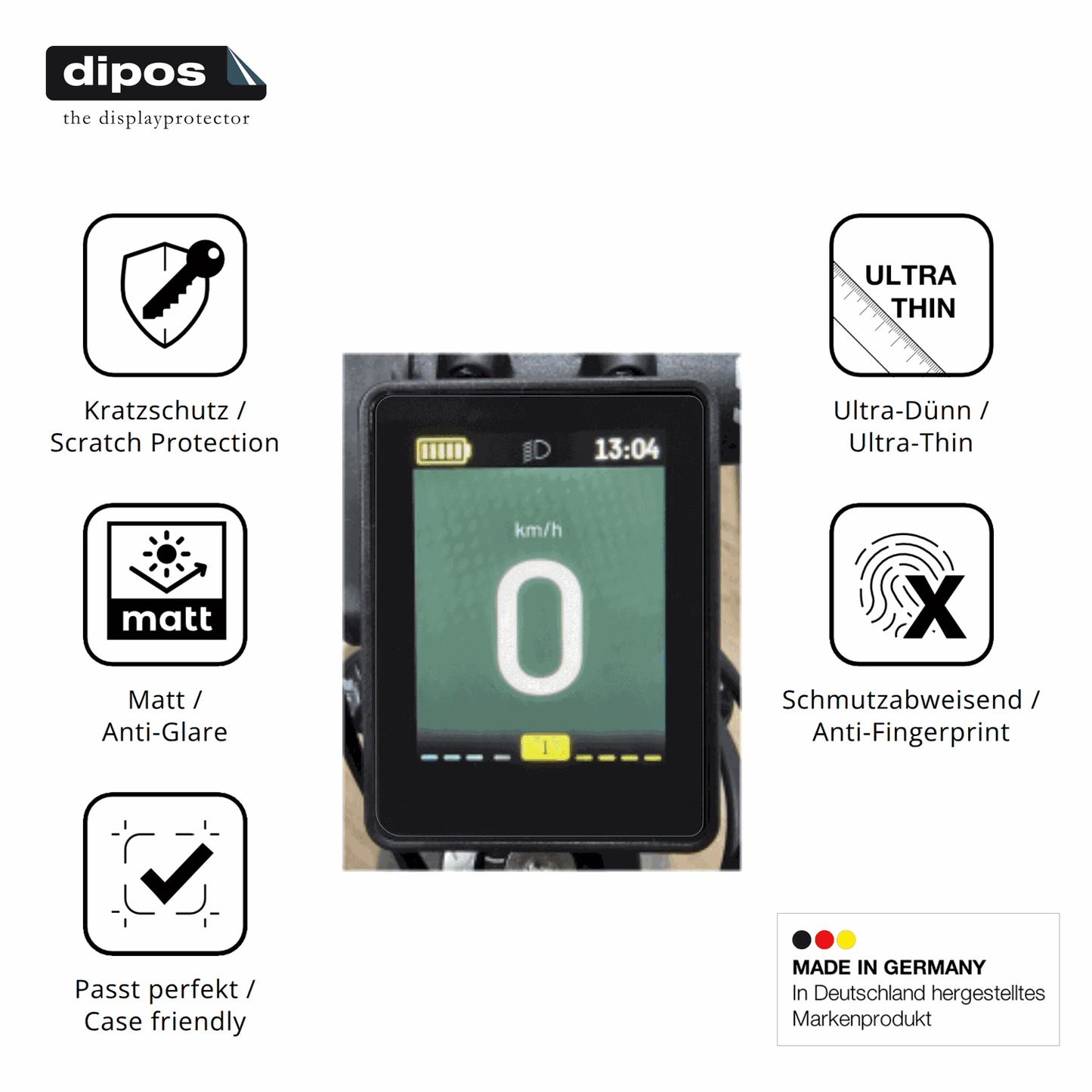 2x Screen Protector for Neodrives simplyDisplay Protection Anti Glare dipos