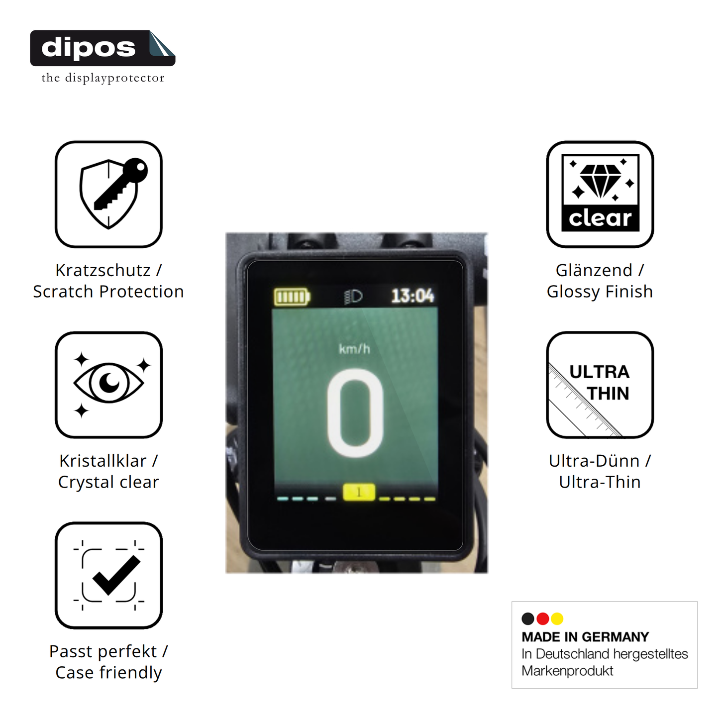 2x Schutzfolie klar für Neodrives simplyDisplay Display-Schutzfolie