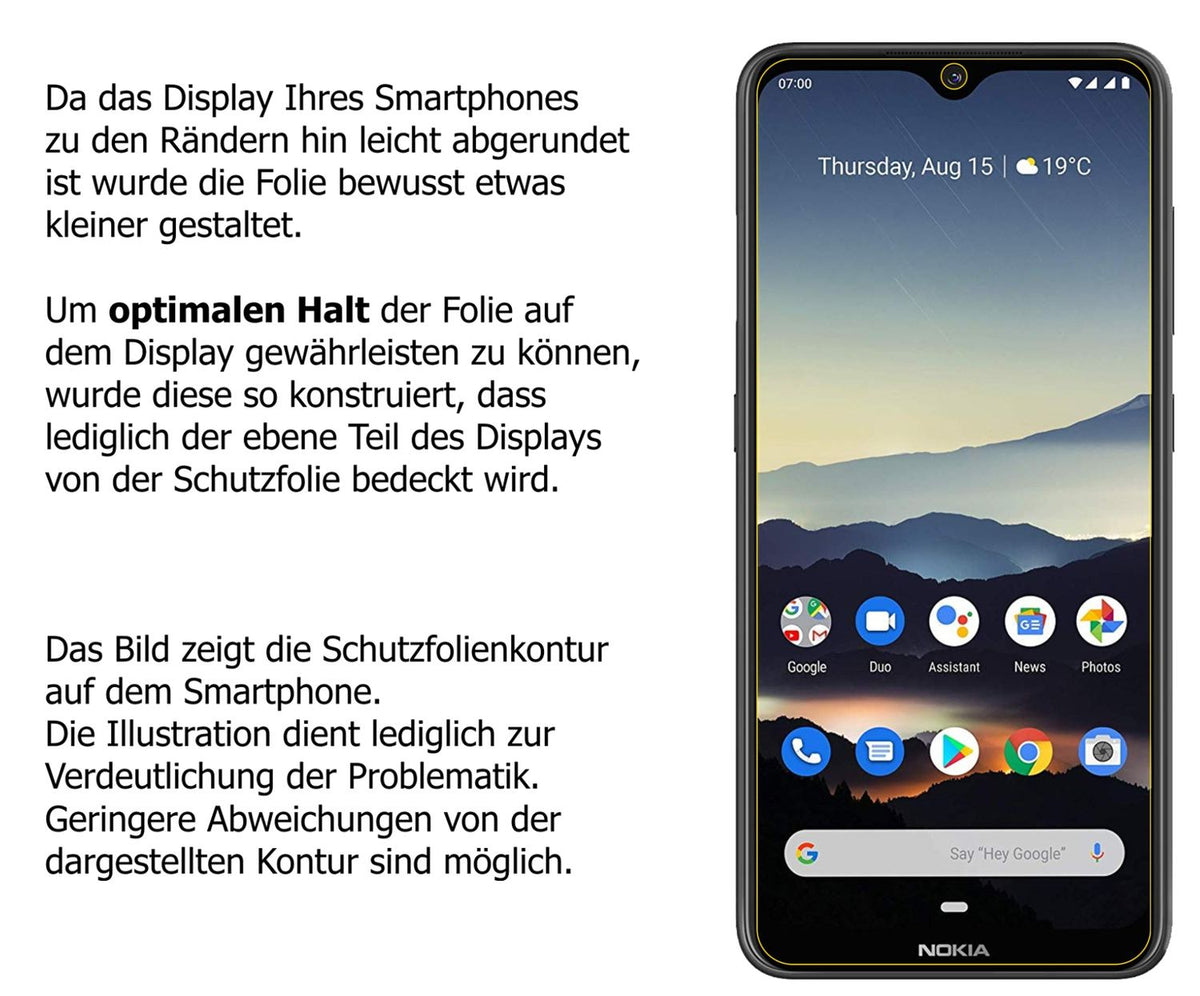 2+2x Screen Protector for Nokia 7.2 Protection Crystal Clear dipos