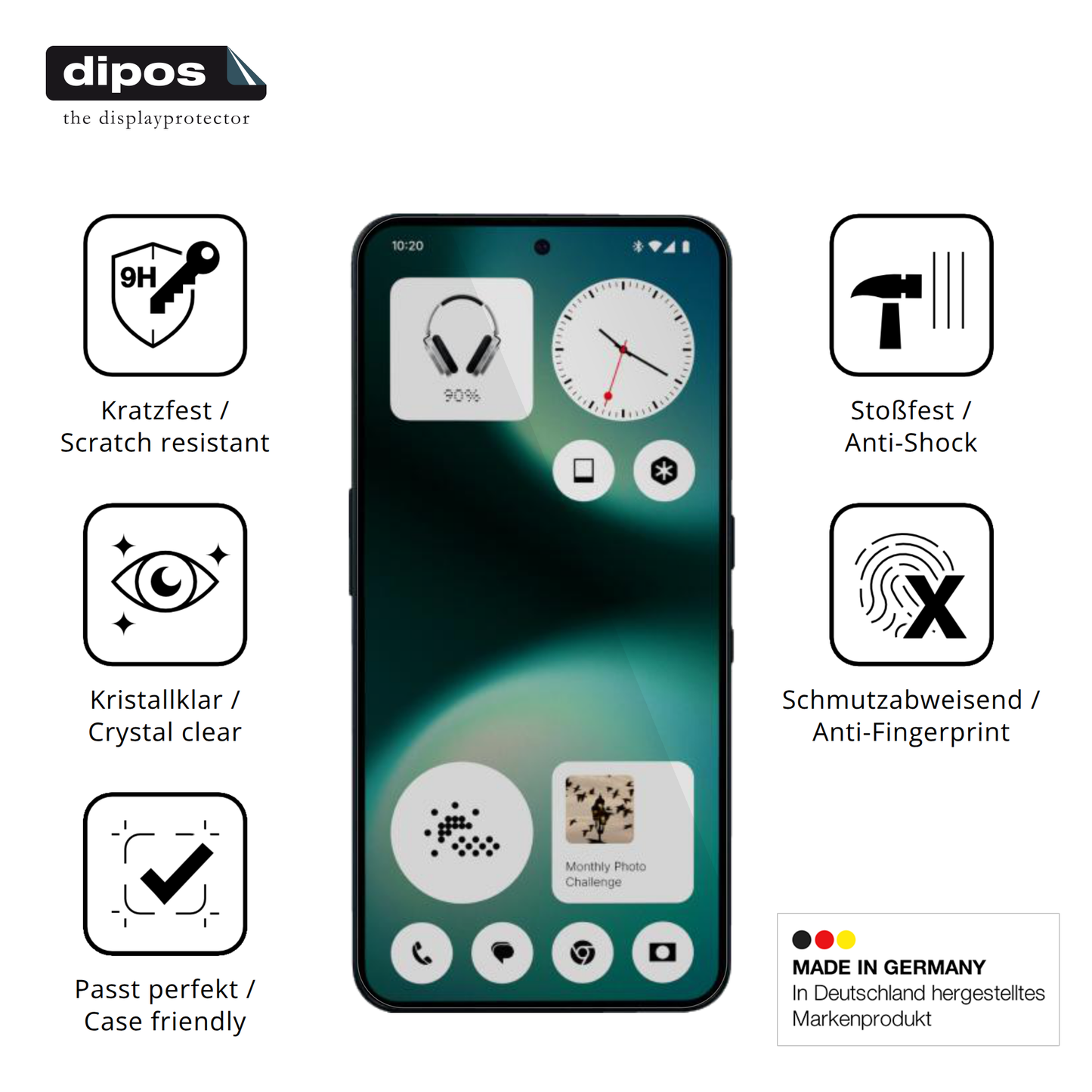 2x 9H Schutzfolie für Nothing Phone 3a Lite Panzerfolie