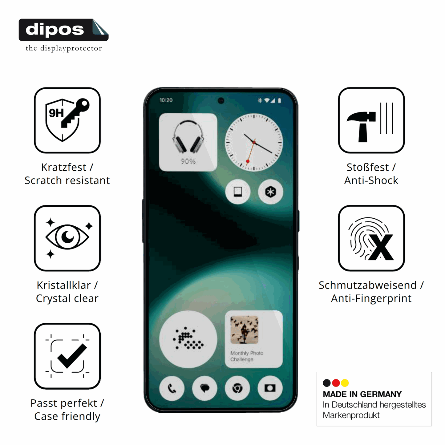 2x Screen Protector for Nothing Phone 3a Lite Flexible Glass 9H dipos