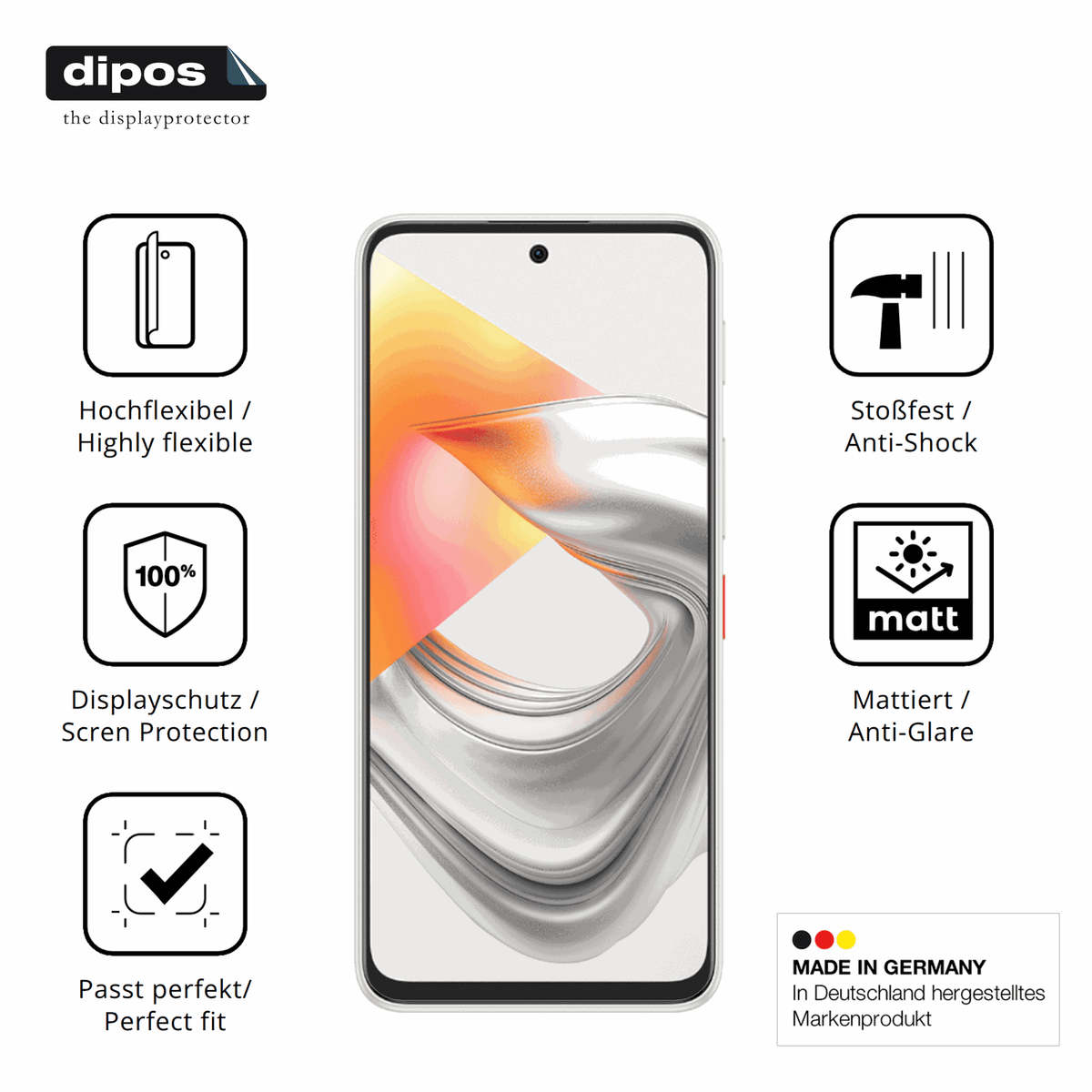 Displayschutz hergestellt in Deutschland, höchste Qualität made in Germany