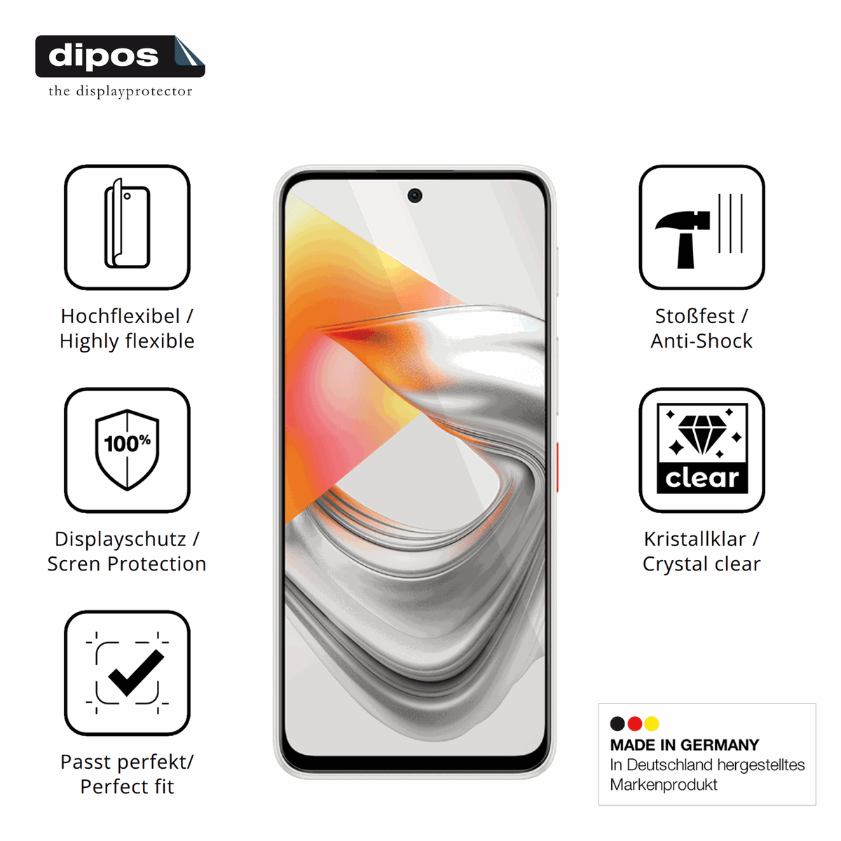 Displayschutz hergestellt in Deutschland, höchste Qualität made in Germany