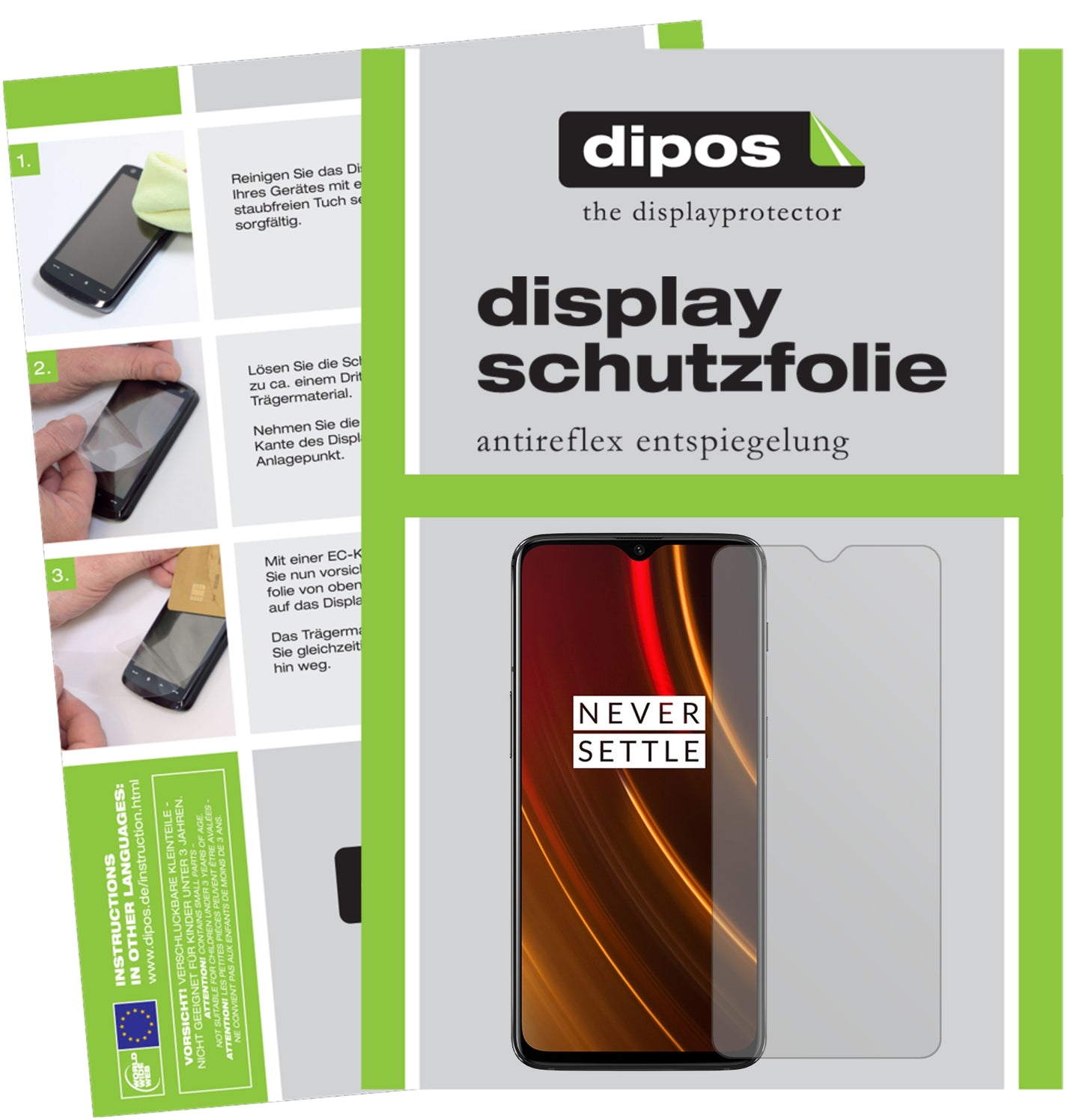 Mattes Panzerglas: Entspiegelte, dünne Folie, Fingerabdruckresistenz und Bildschirmschutz für OnePlus-6T McLaren Edition