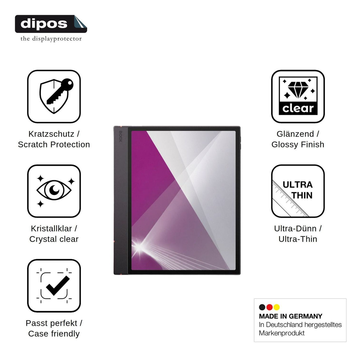 2x Screen Protector for Onyx Boox Note Air6 C Protection Crystal Clear dipos