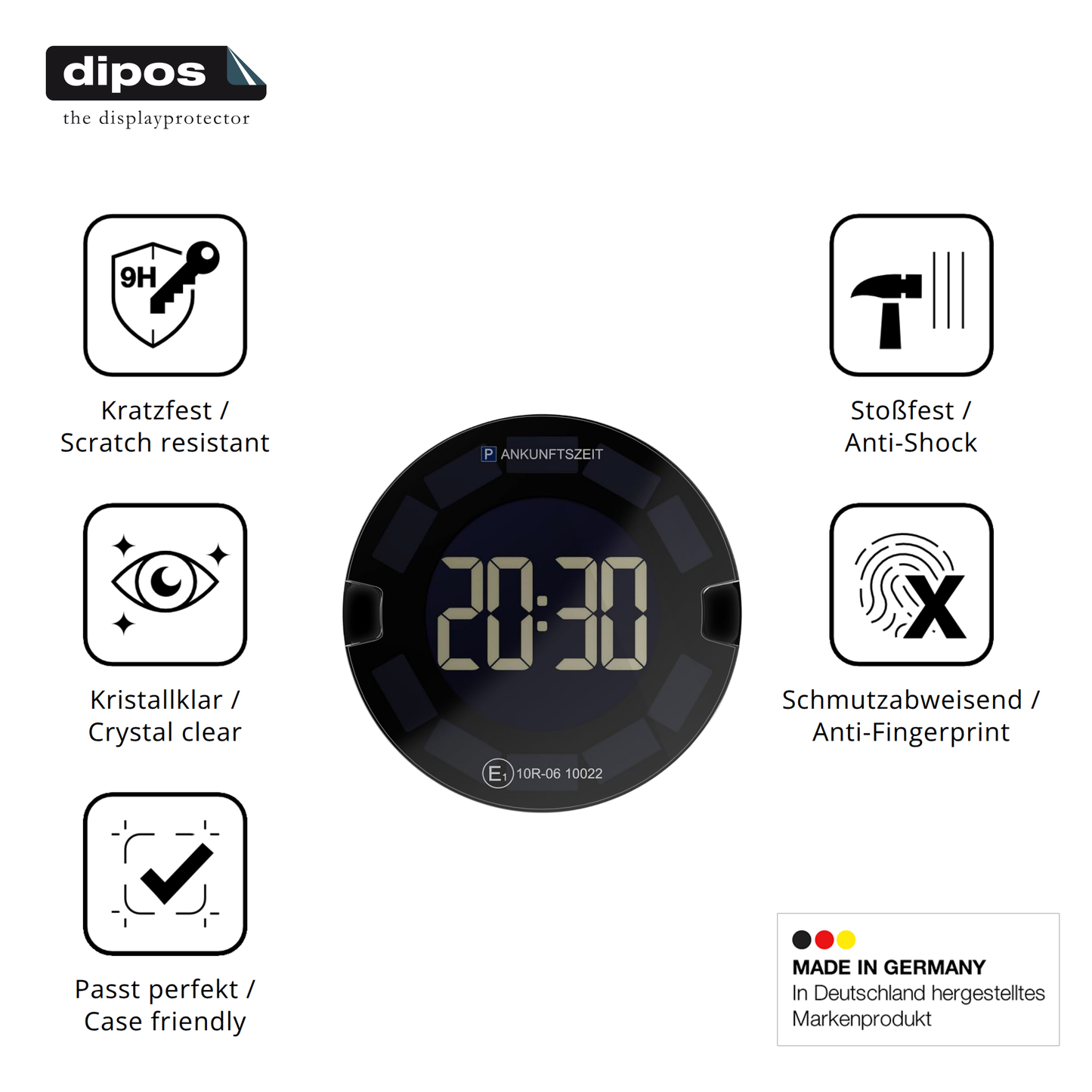 Displayschutz hergestellt in Deutschland, höchste Qualität made in Germany