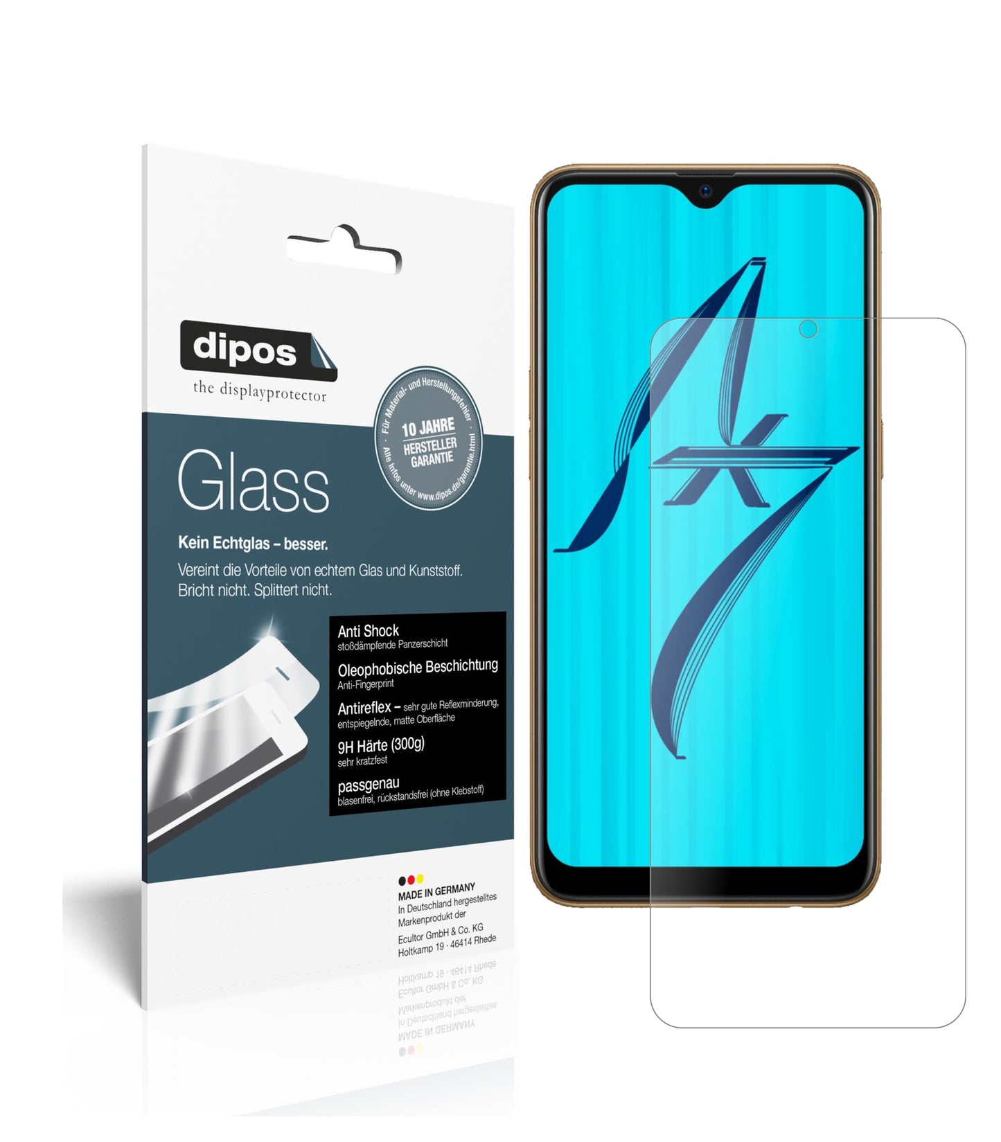 Mattes Panzerglas: Schutz vor Brüchen, Fingerabdrücken und Bildschirmblendung für Oppo-AX7 Pro