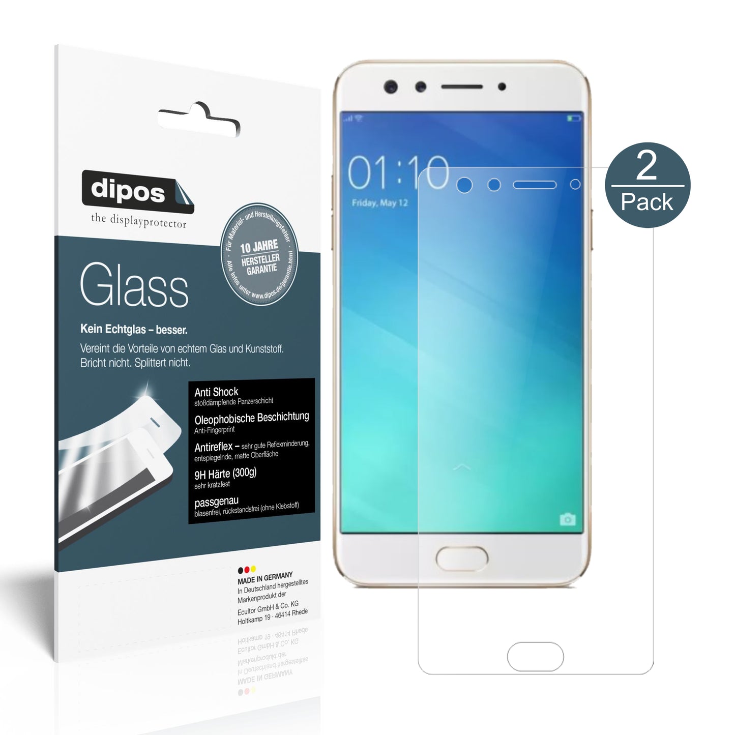 Mattes Panzerglas: Schutz vor Brüchen, Fingerabdrücken und Bildschirmblendung für Oppo-F3