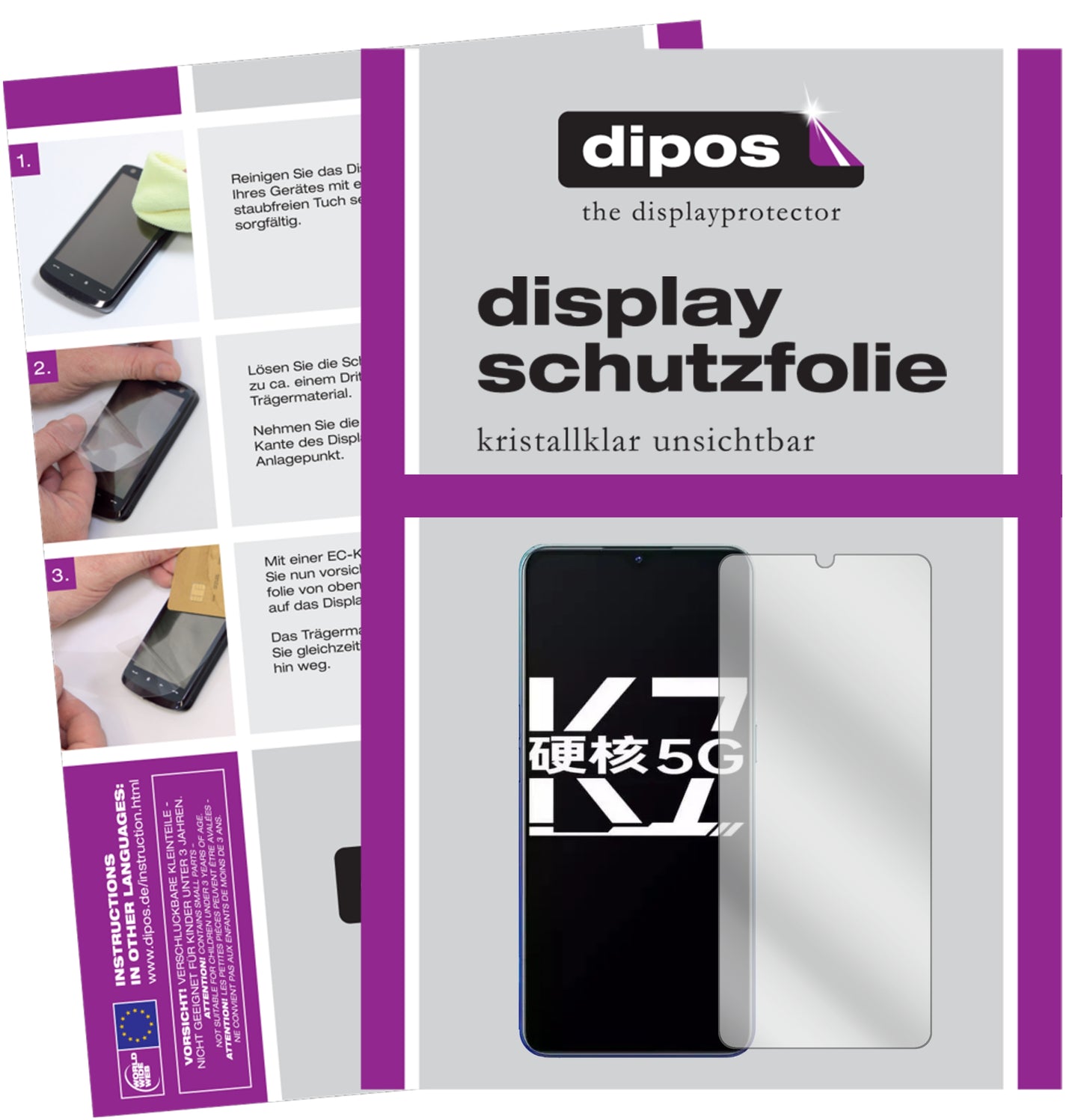 Kristallklare, dünne Schutzfolie: Kratzfest & passgenau für Oppo-K7 5G